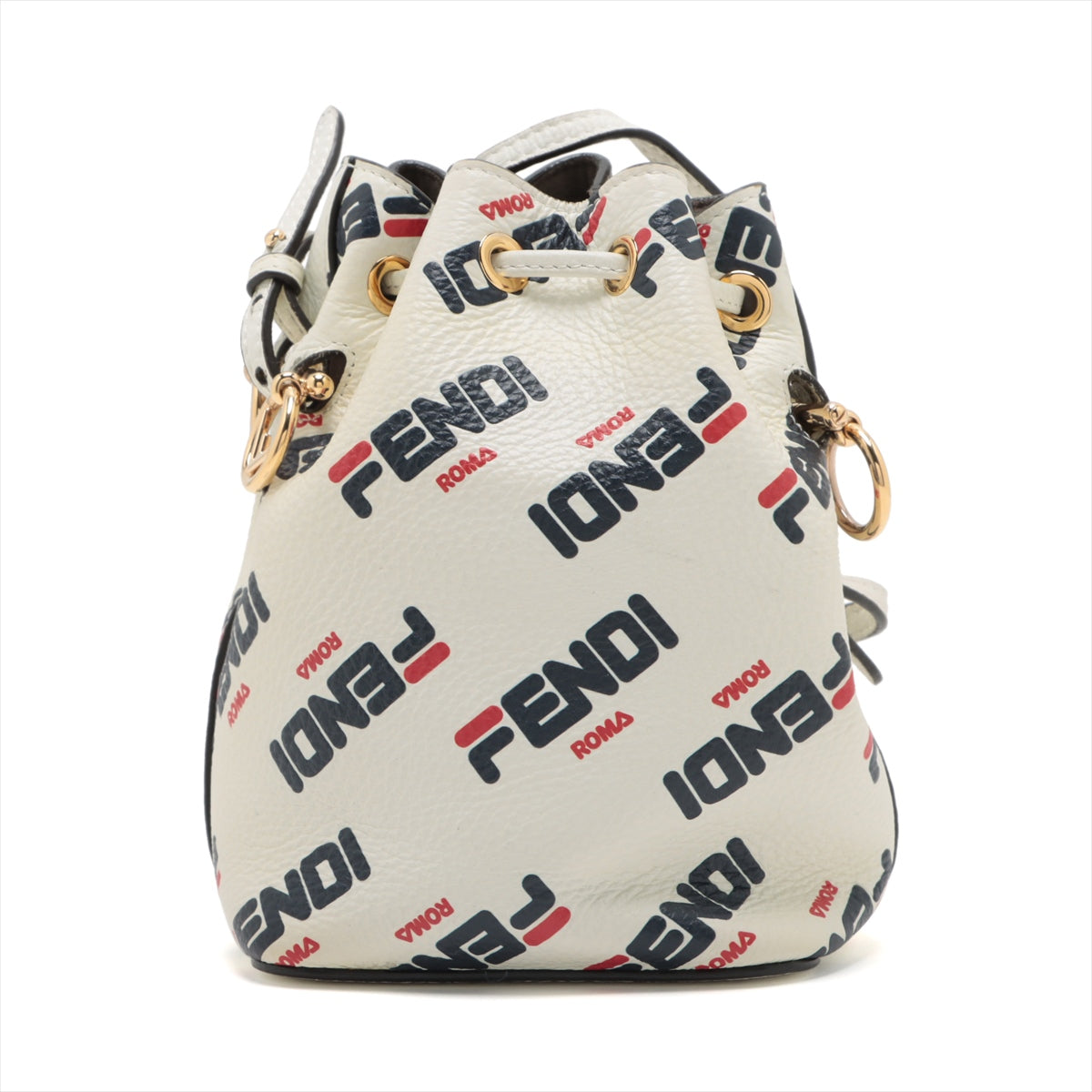FENDI × FILA Mon Tresor Mini Leather 2way shoulder bag White 8BS010
