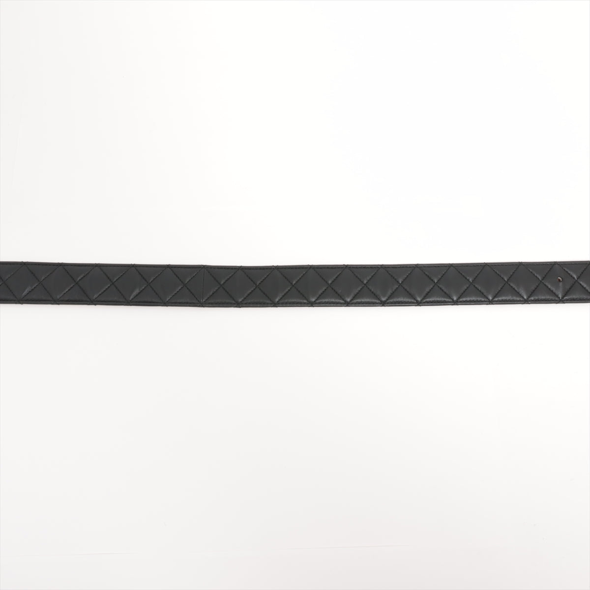 Chanel Coco Mark Matelasse B14C Belt 80 Leather Black