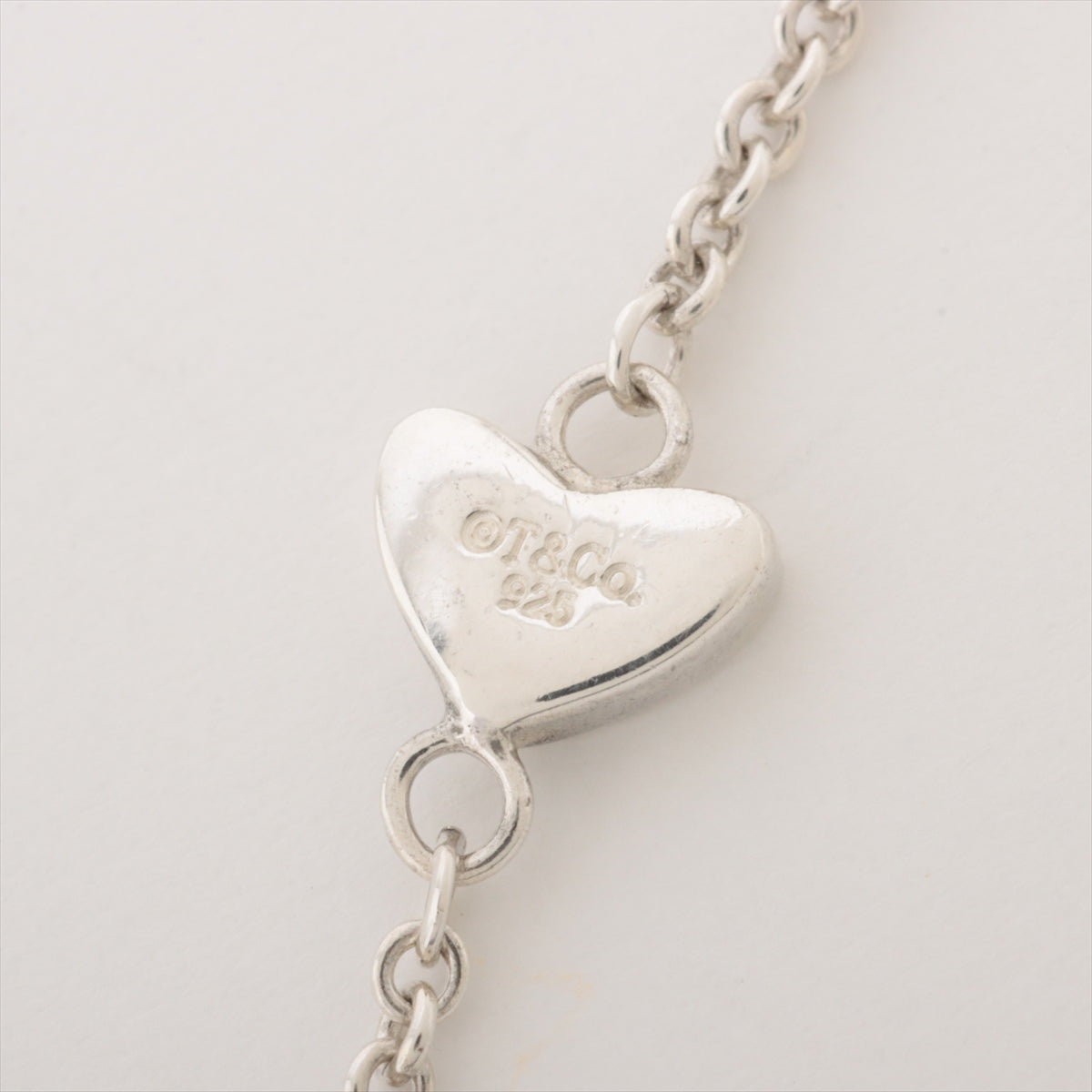 Tiffany Open Heart Lariat Necklace 925 8.4g Silver