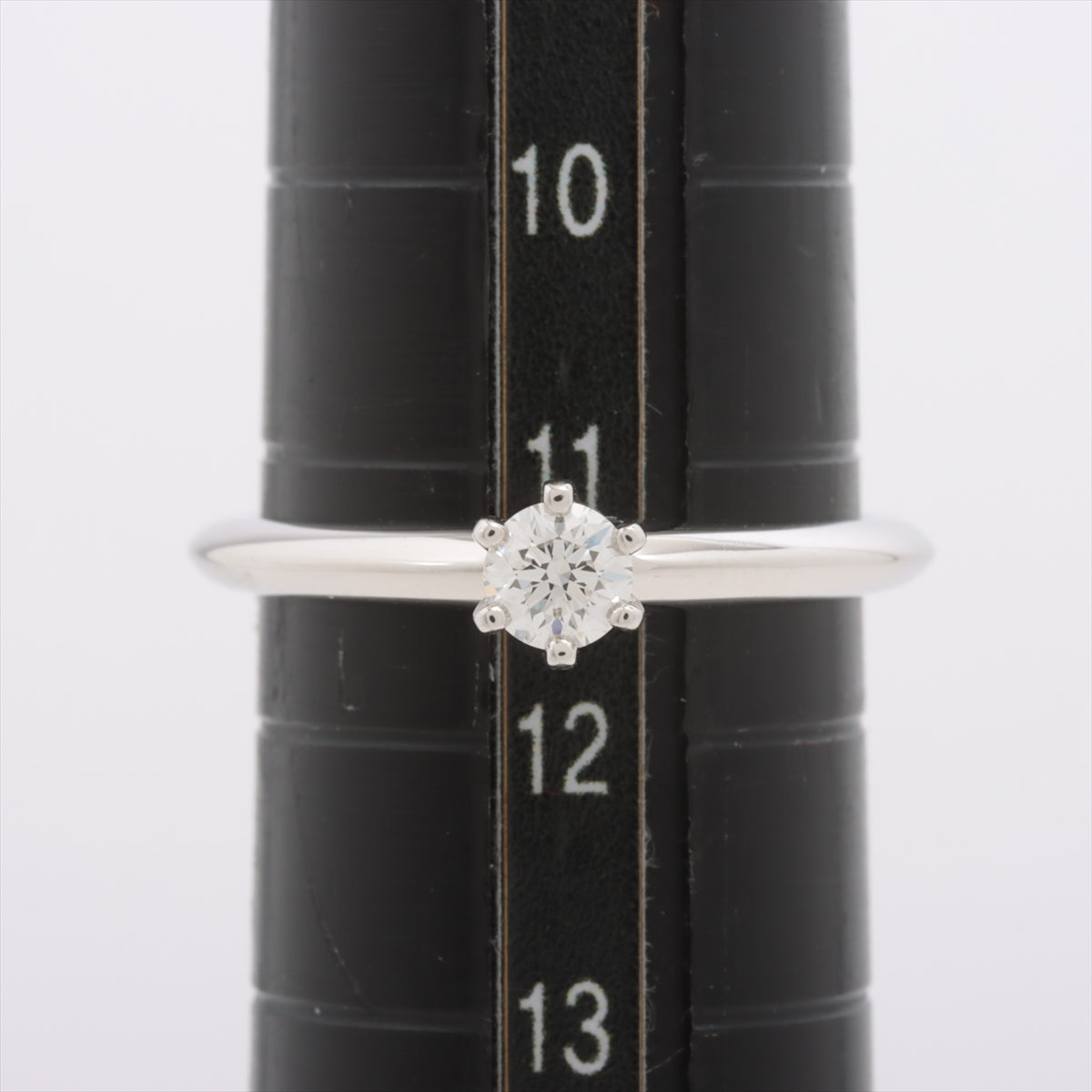Tiffany Solitaire diamond rings Pt950 4.4g D0.22
