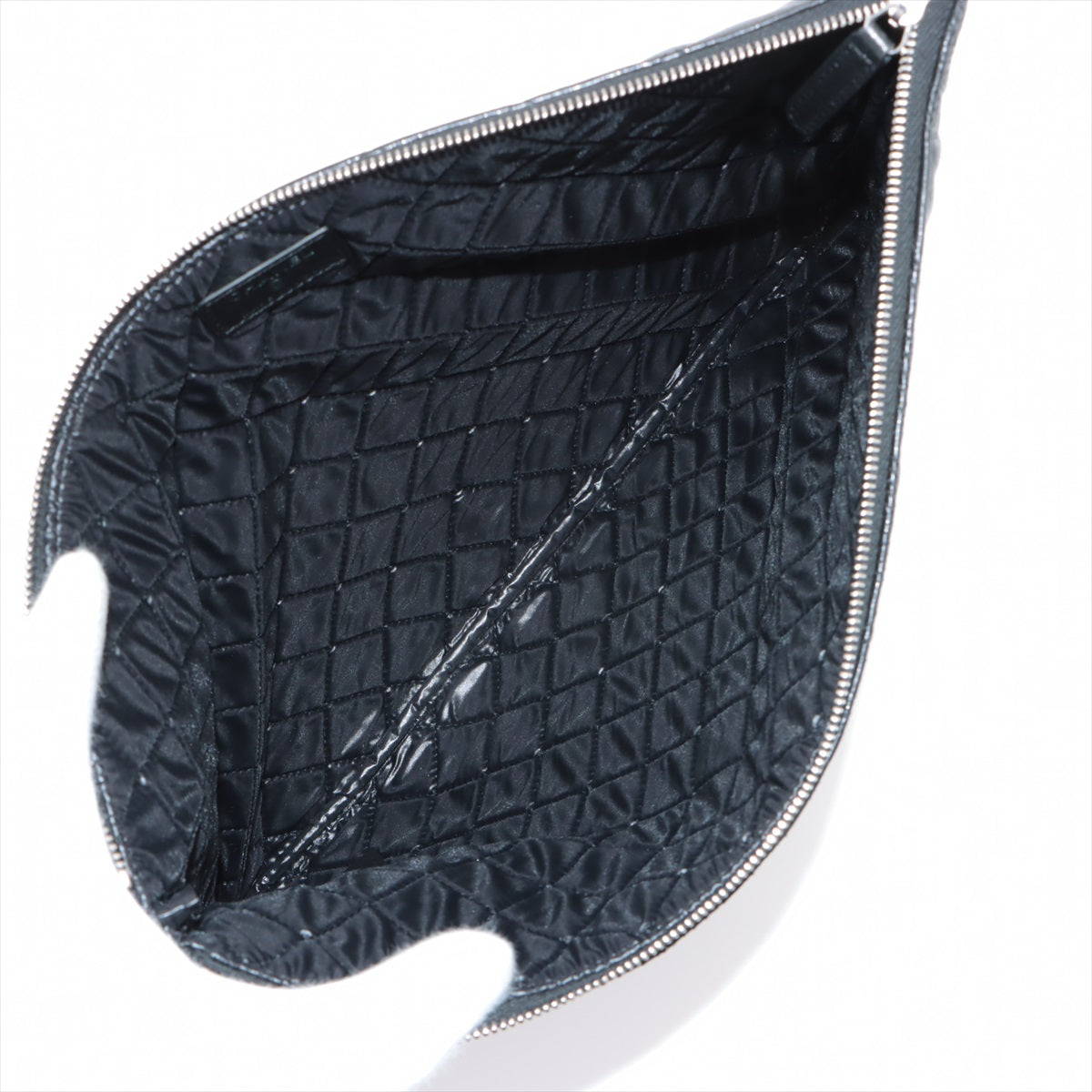 Chanel Coco Mark Lambskin Clutch bag Black Silver Metal fittings 24XXXXXX
