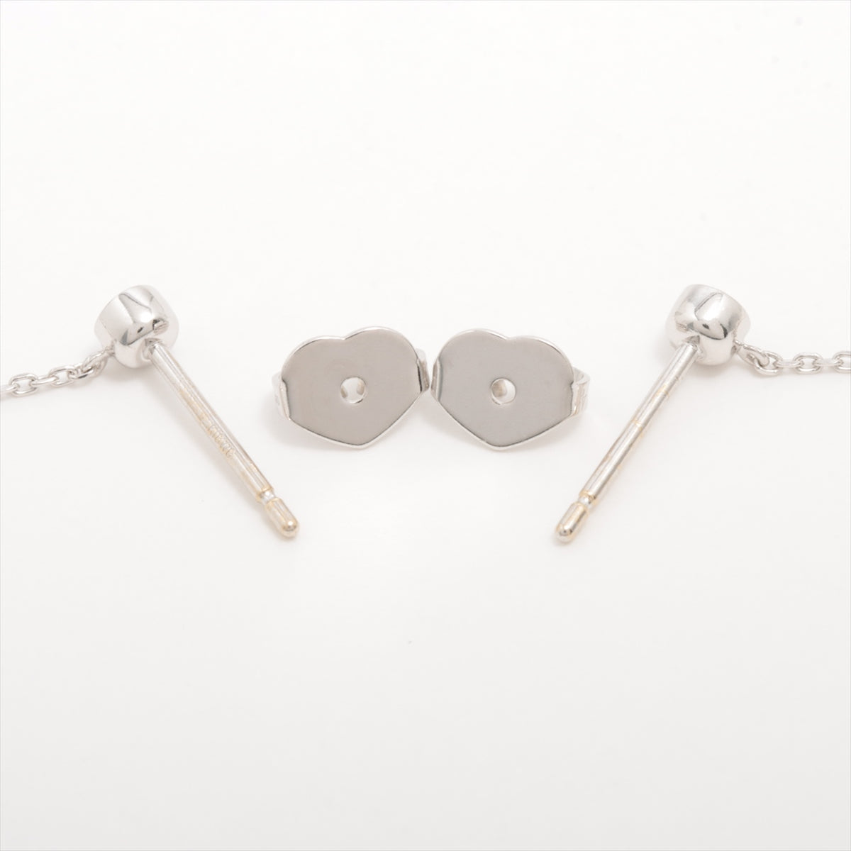 Ponte Vecchio diamond Piercing jewelry K18WG 1.8g 0.10 0.10