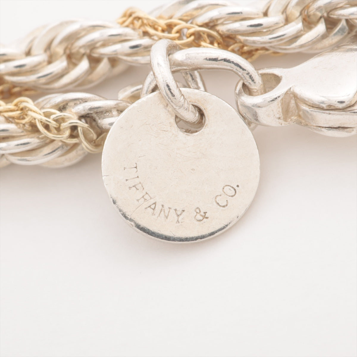 Tiffany Twist chain Necklace 925×750 14.6g Gold × Silver