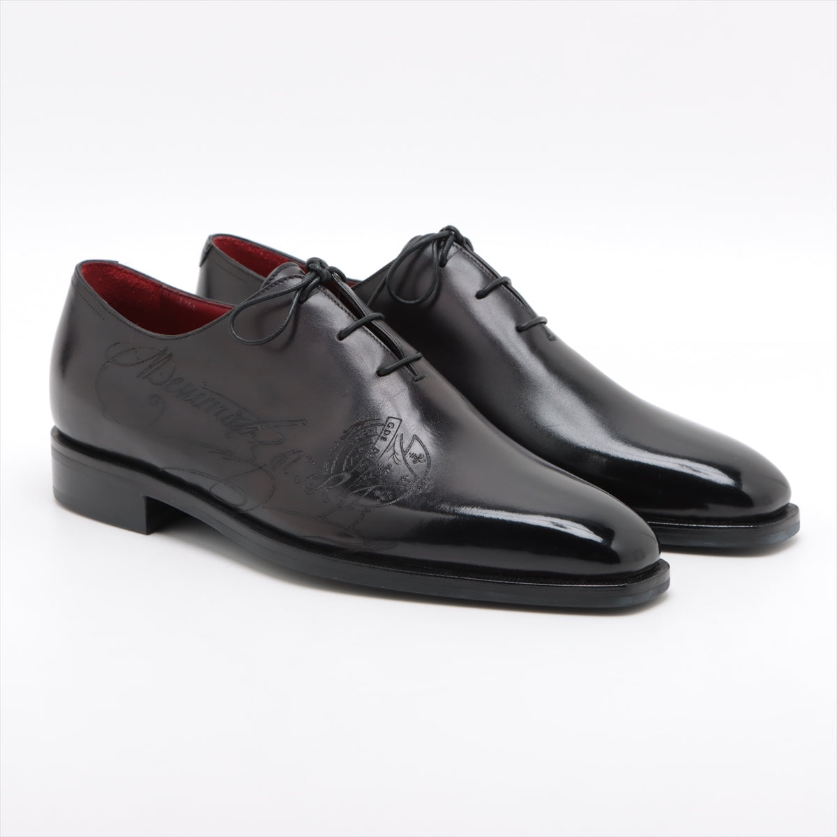 Berluti Alessandro Patent x leather Leather shoes 6 1/2 Men's Black Gare Calligraphy With genuine shoe tree