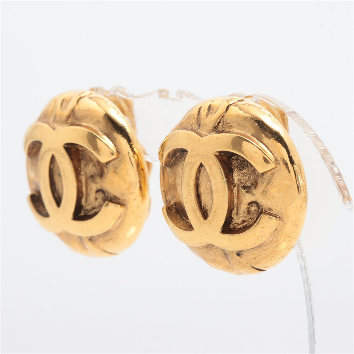 Chanel Coco Mark 96A Earrings (for both ears) GP Gold