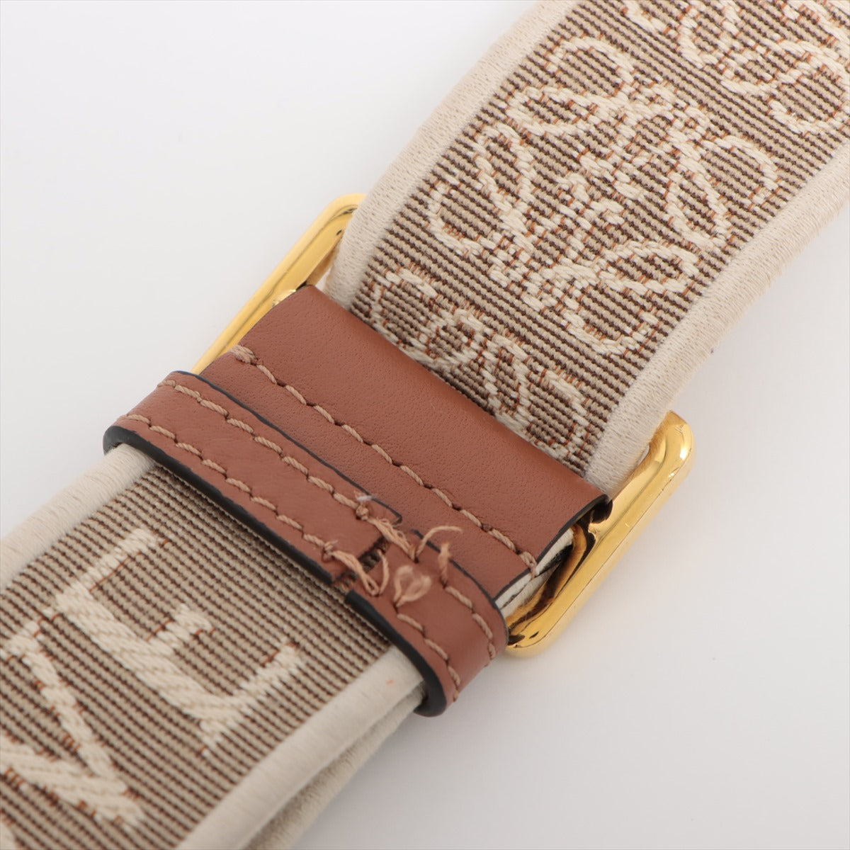 Loewe Anagram Shoulder strap Canvas & leather Beige