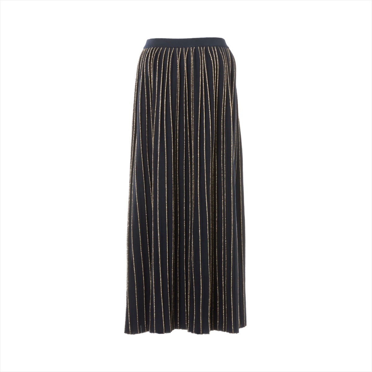 Gucci Wool & nylon Skirt S Ladies' Navy blue  490353 metallic stripe