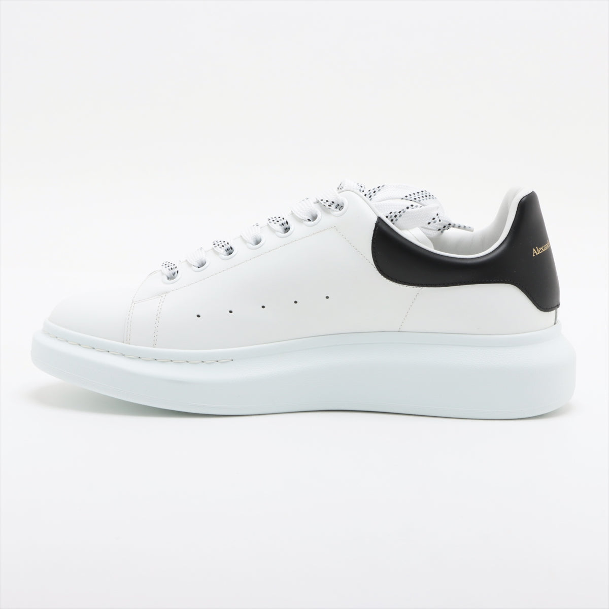 Alexander McQueen Leather Sneakers 43 Men's Black × White 553680  Is there a replacement string