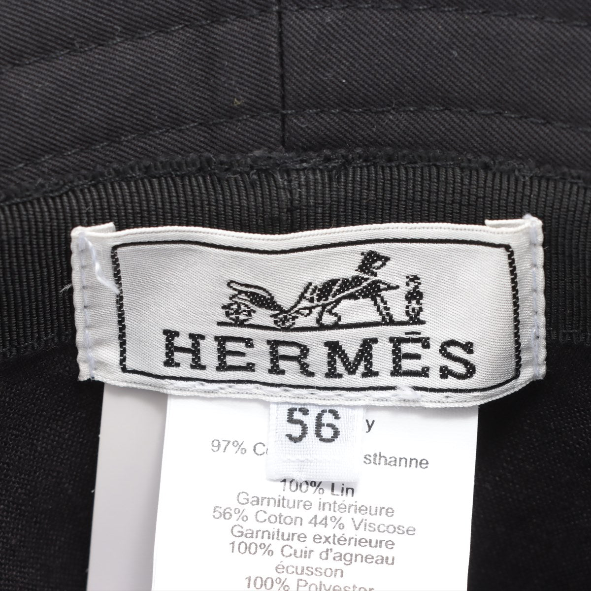 Hermès Bucket Hat Cotton Black