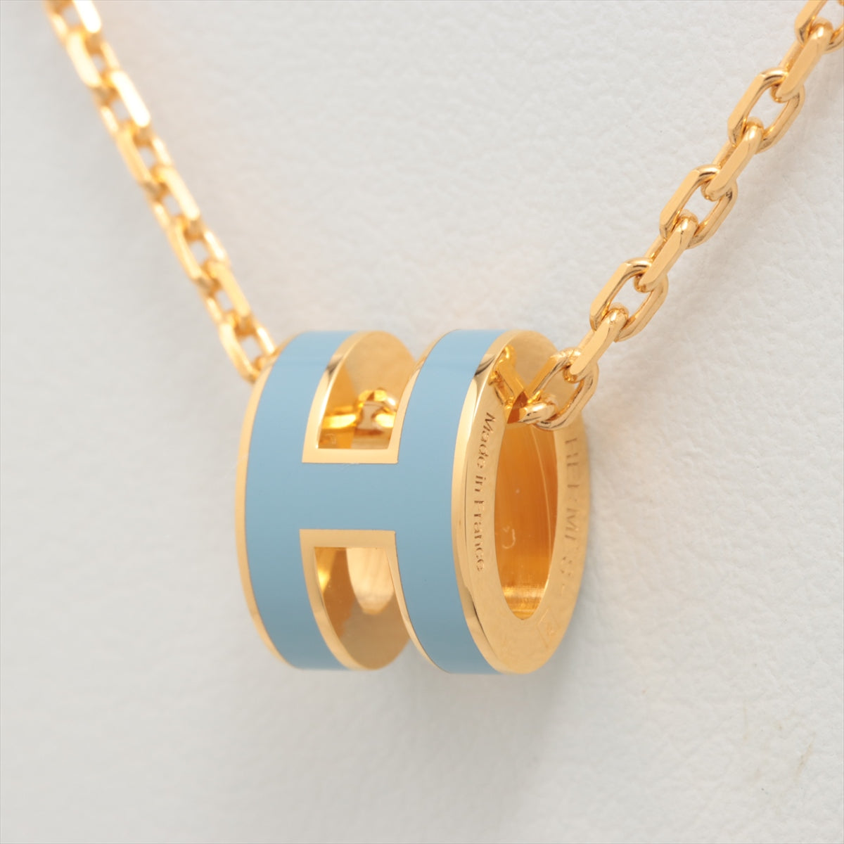Pop h pink gold necklace Hermès Beige in Pink gold - 41167259