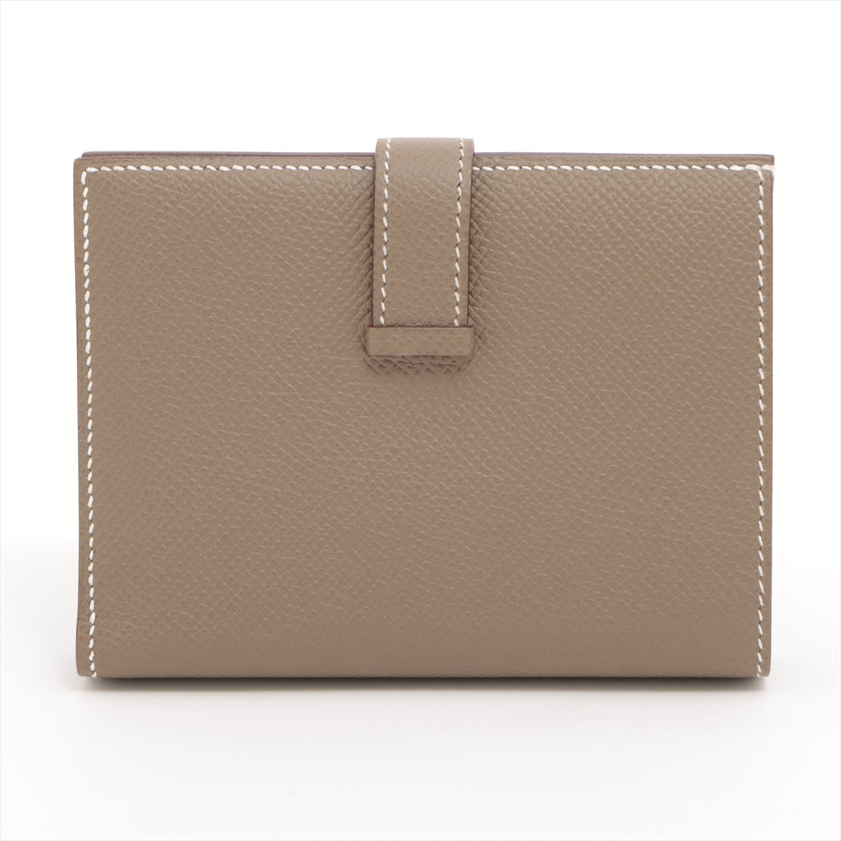 Hermès Bearn Compact Veau Epsom Wallet Etoupe Gold Metal fittings B: 2023
