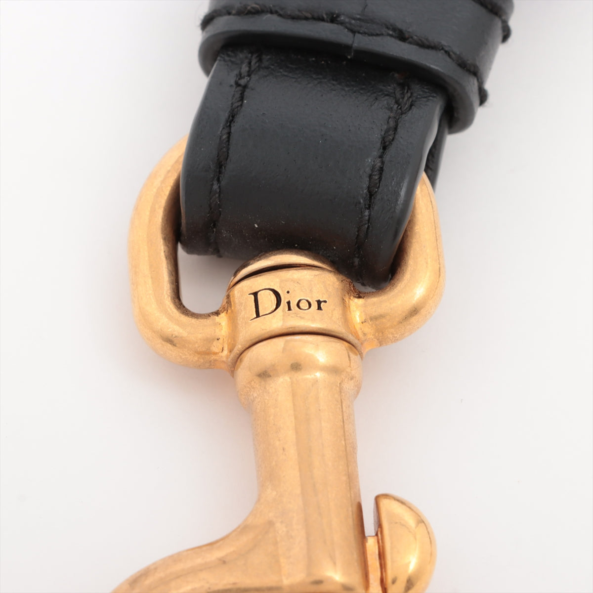 Christian Dior Shoulder strap Canvas & leather Black