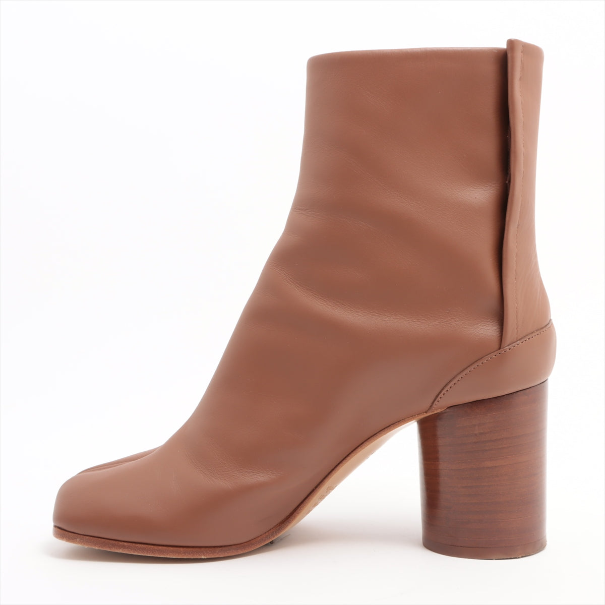 Maison Margiela TABI Leather Short Boots 38 Ladies' Brown 22