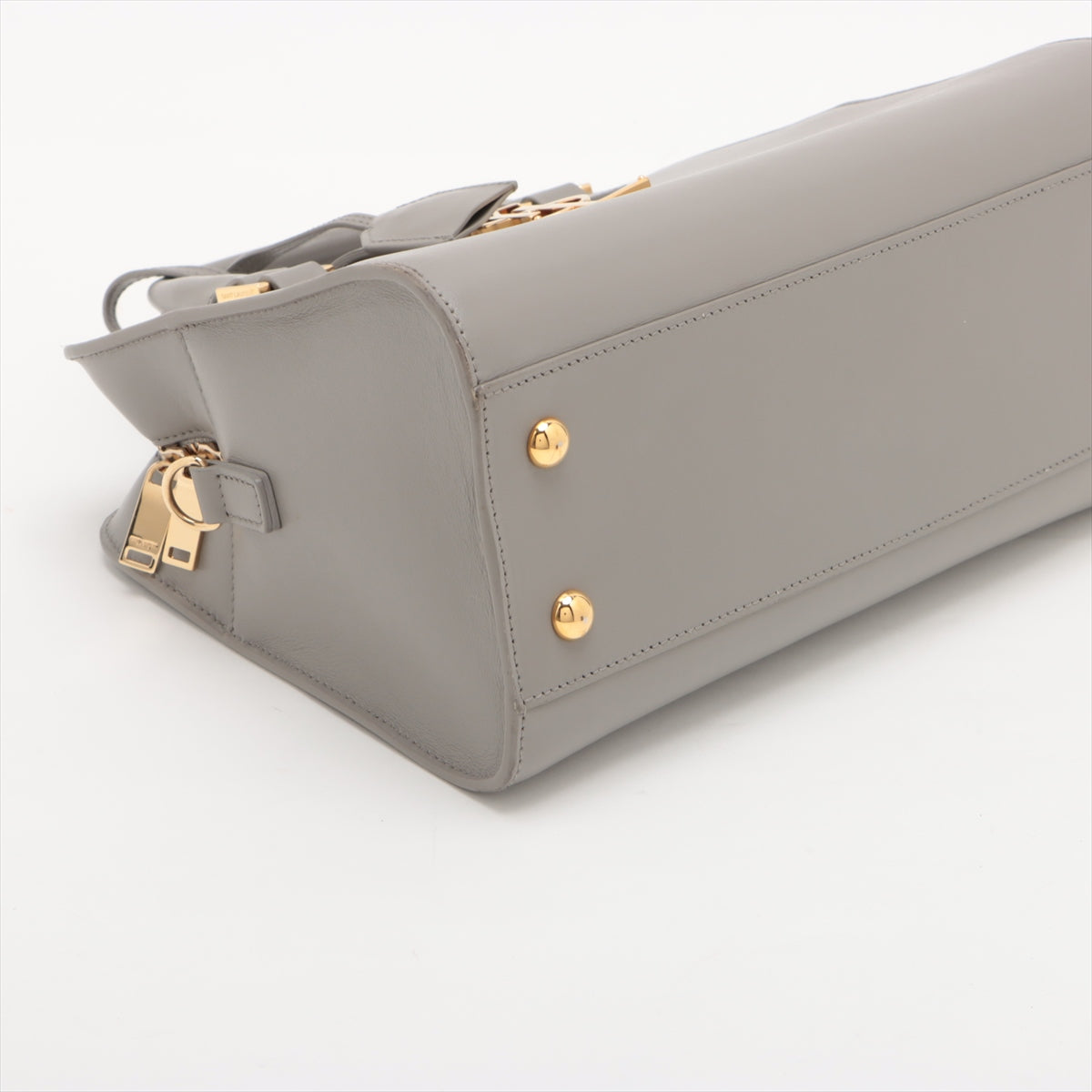 Saint Laurent Paris Navy Cabas Leather 2way handbag Grey 568853