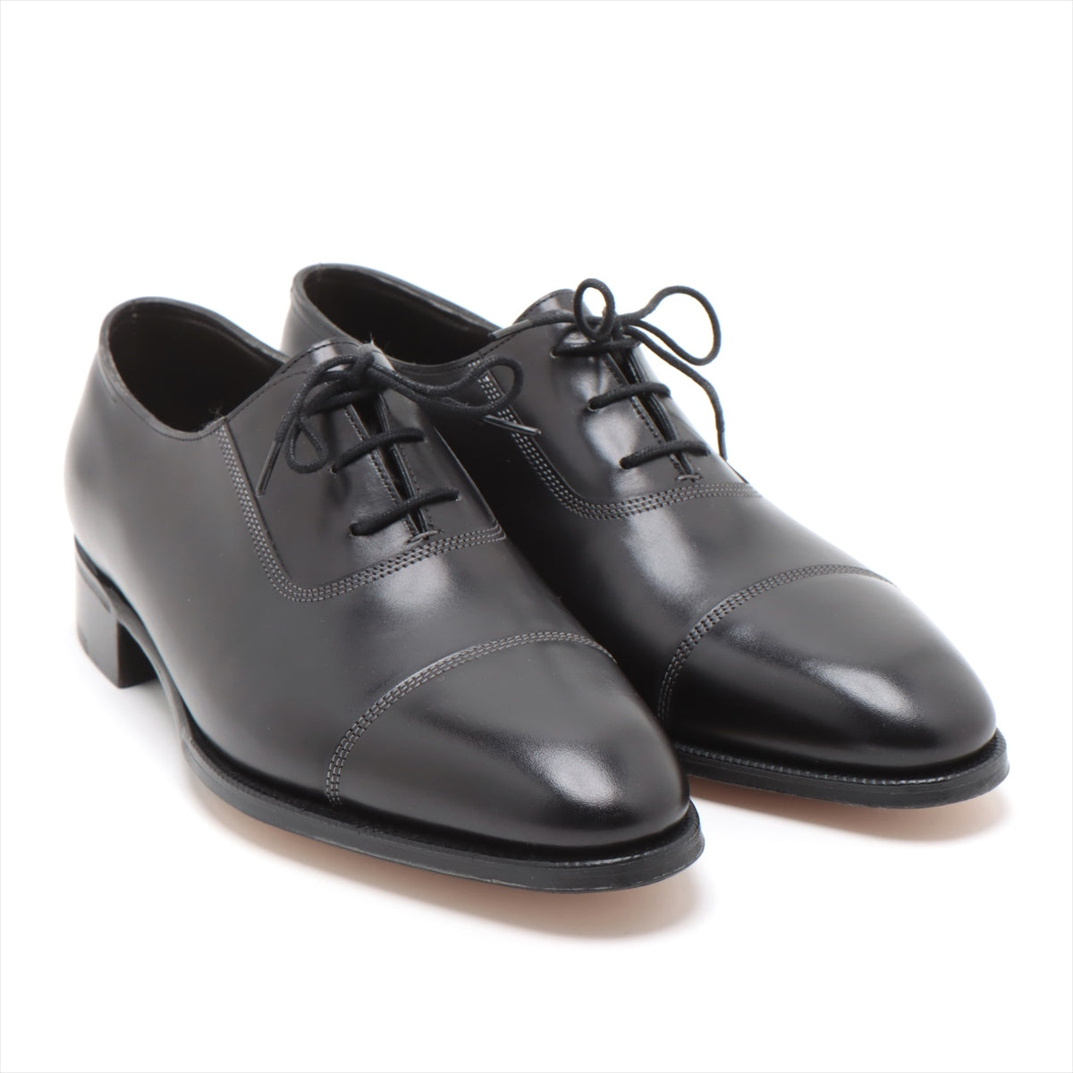 John Lobb Leather Leather shoes 7 1/2 Men's Black Straight tip Comes with genuine shoe keeper