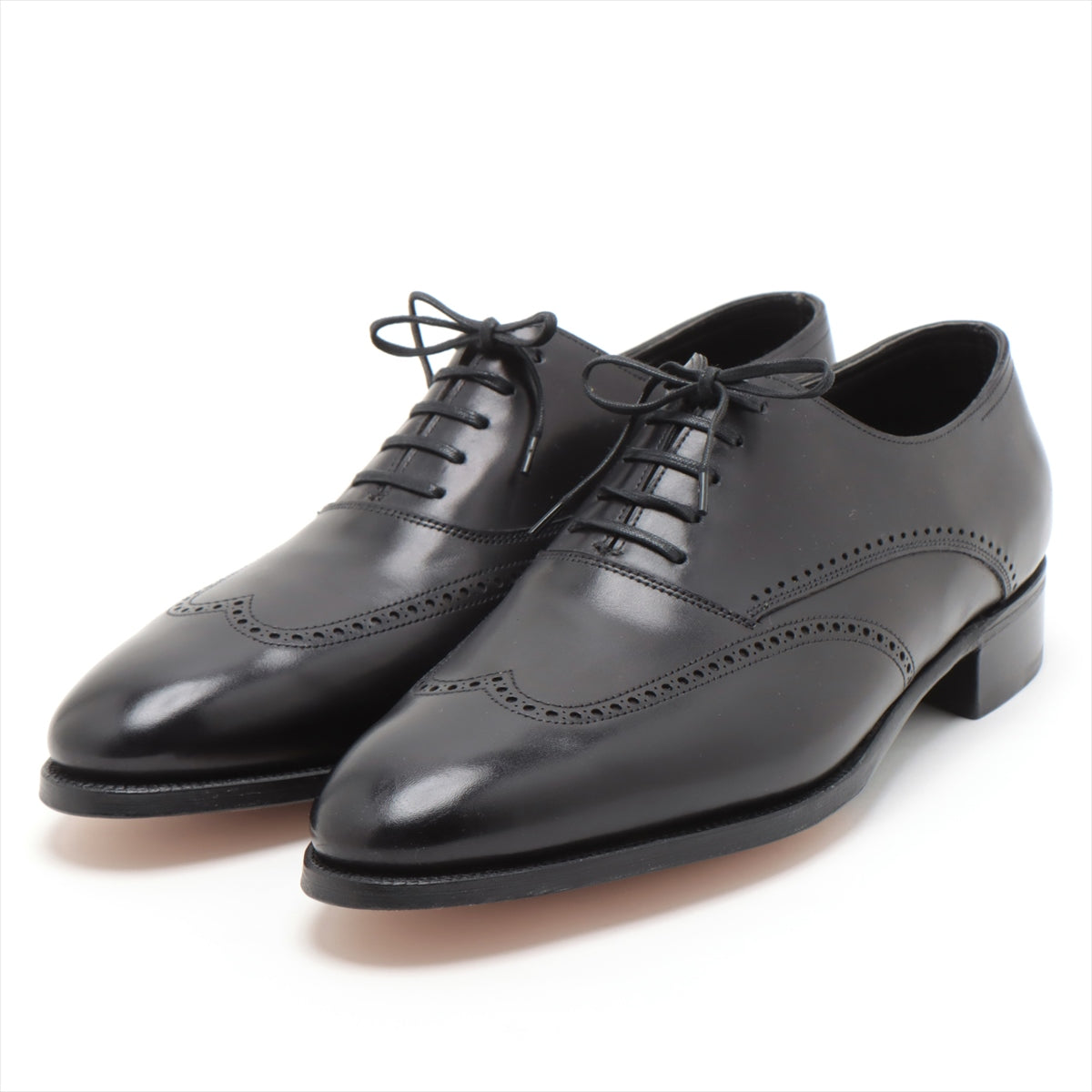John Lobb Leather Leather shoes 8 Men's Black Comes with genuine shoe keeper