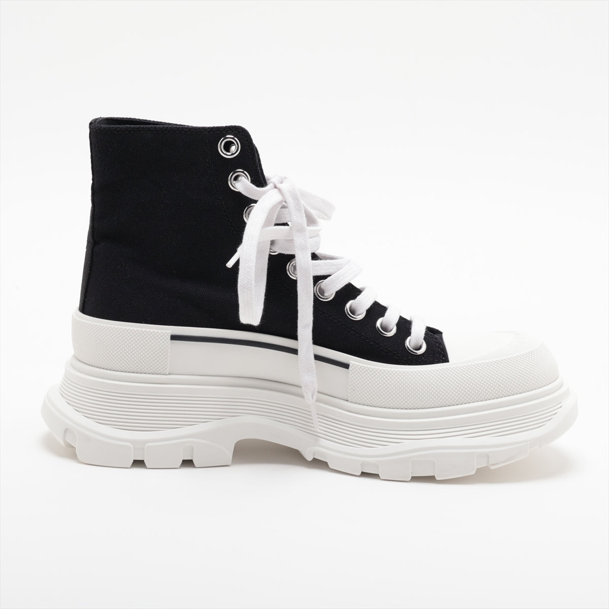 Alexander McQueen canvas High-top Sneakers 38 Ladies' Black 697080 Is there a replacement string