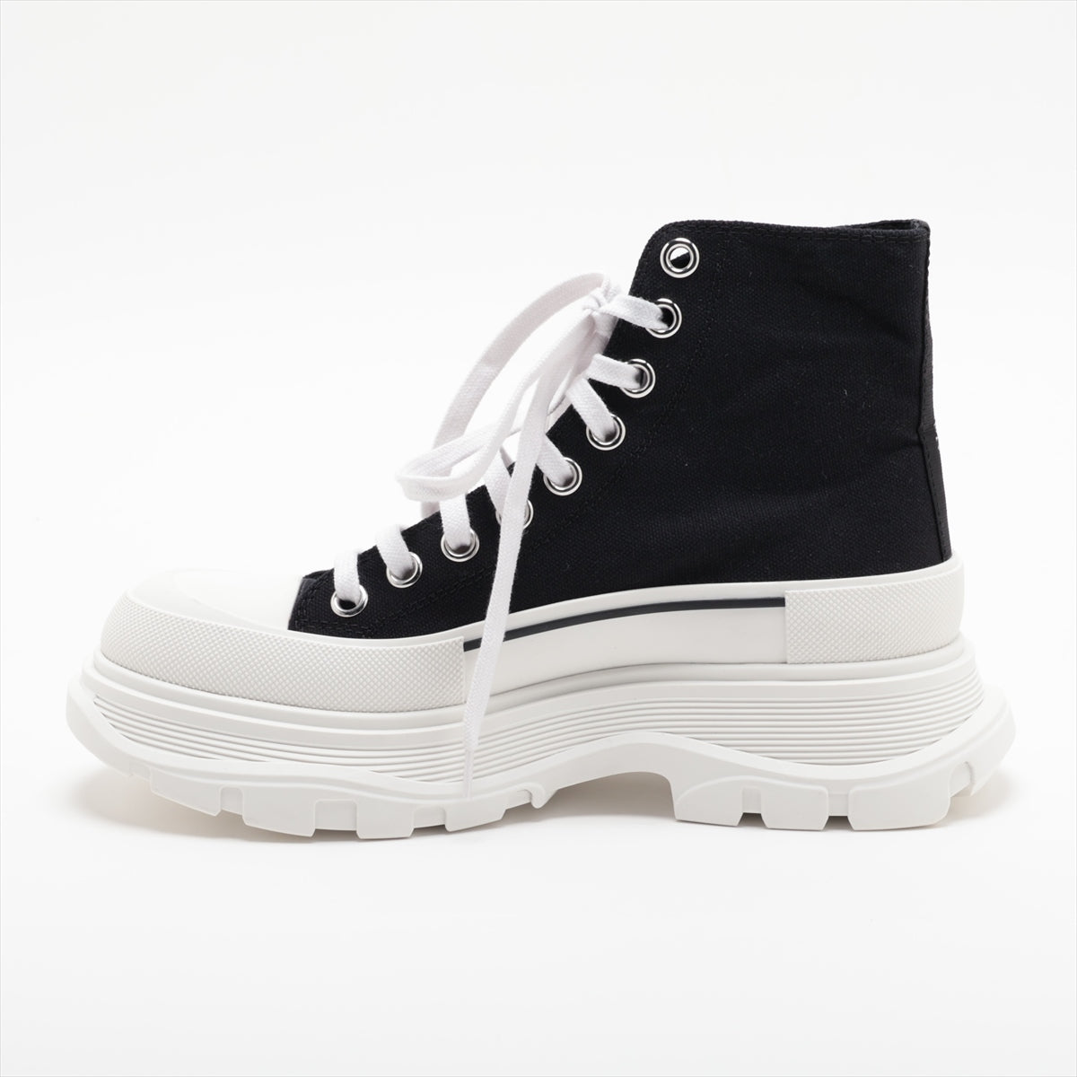 Alexander McQueen canvas High-top Sneakers 38 Ladies' Black 697080 Is there a replacement string