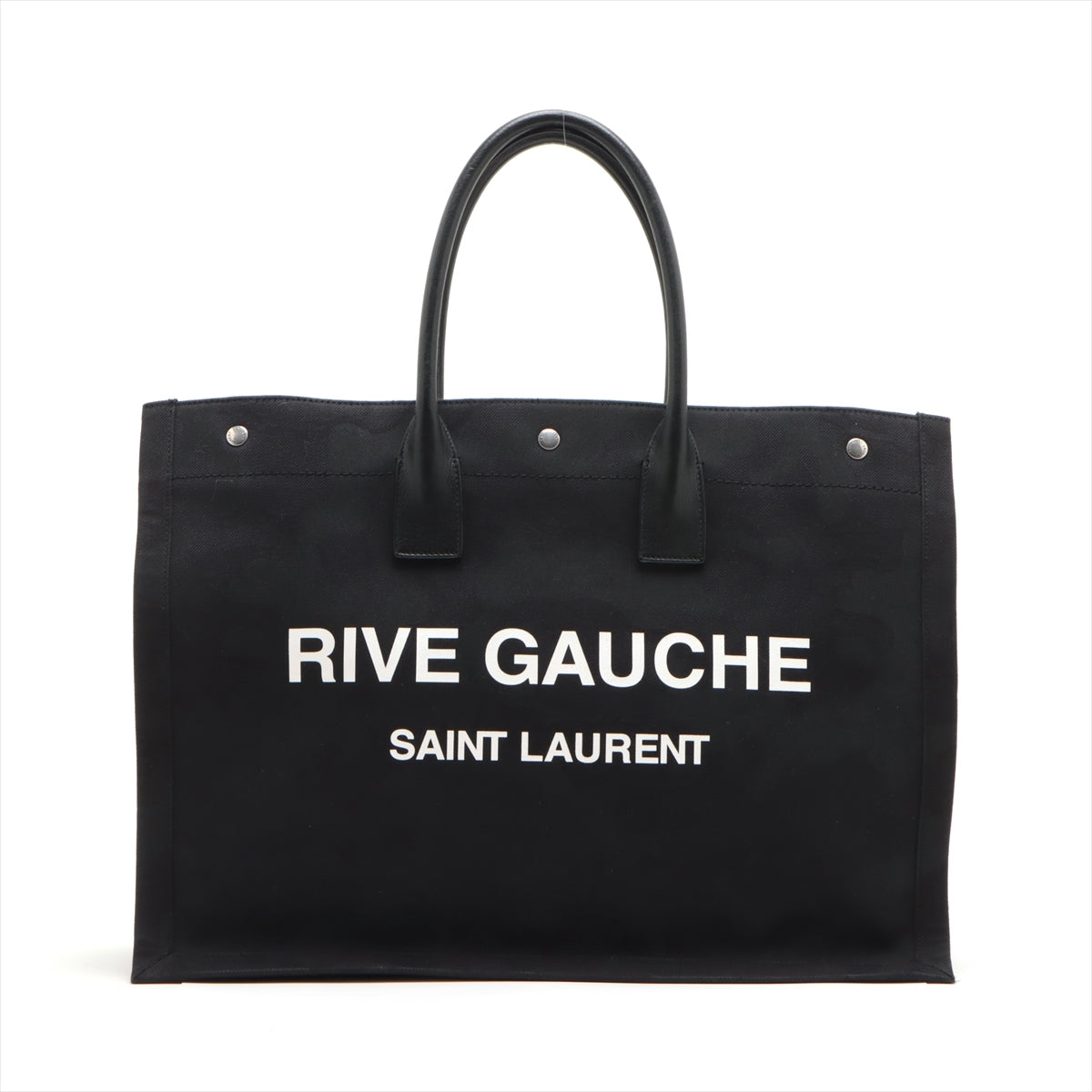 Saint Laurent Paris Rive Gauche Canvas & leather Tote bag Black 509415