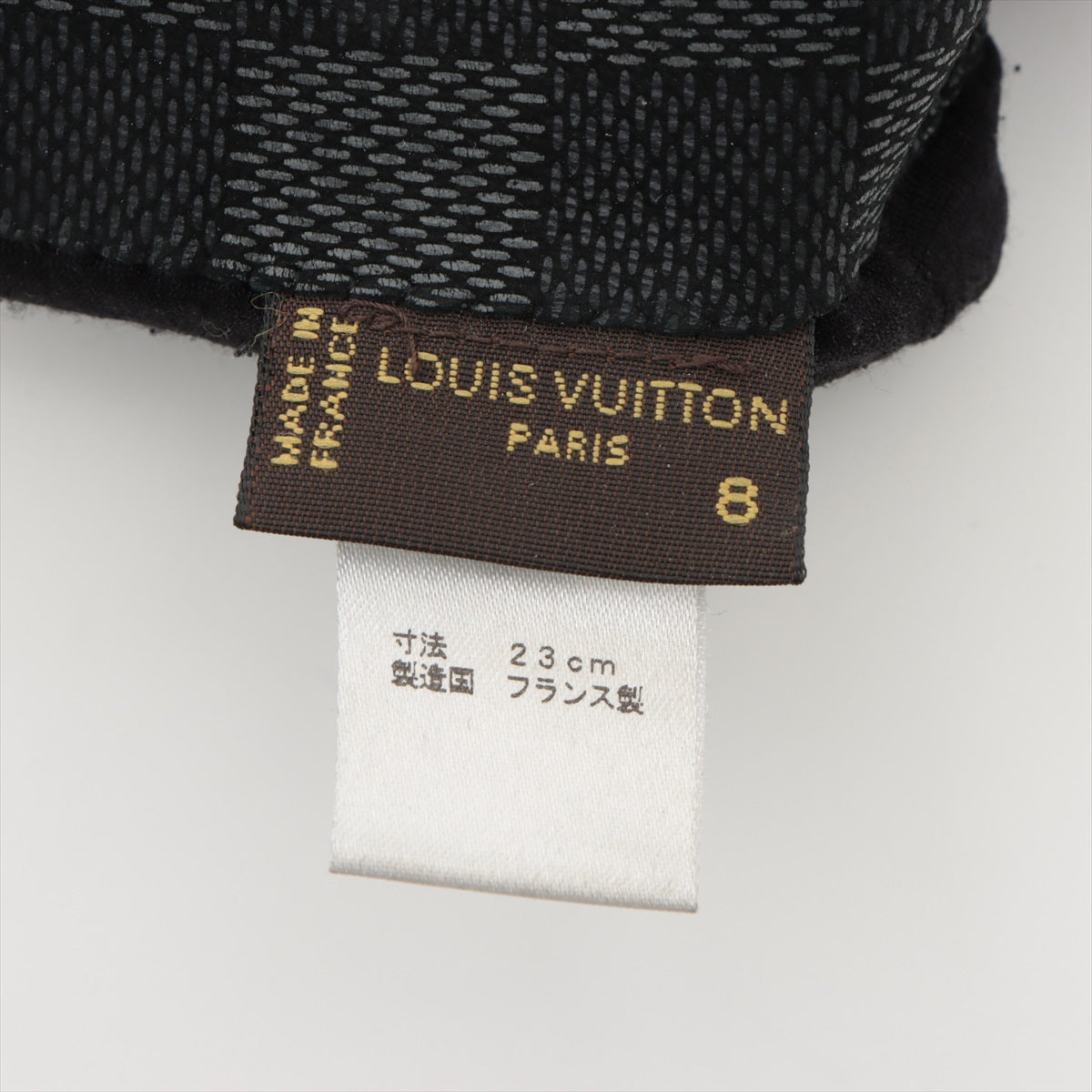 Louis Vuitton M58327 Gon Damier Grove Sheep leather x silk Black Wears Wrinkled Creases