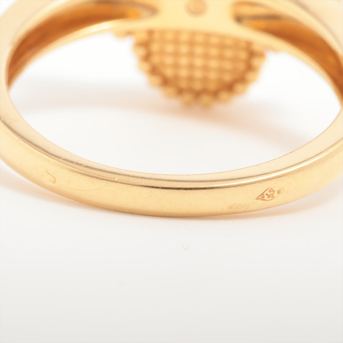Van Cleef & Arpels Vintage Alhambra shells diamond rings 750(YG) 5.9g 52