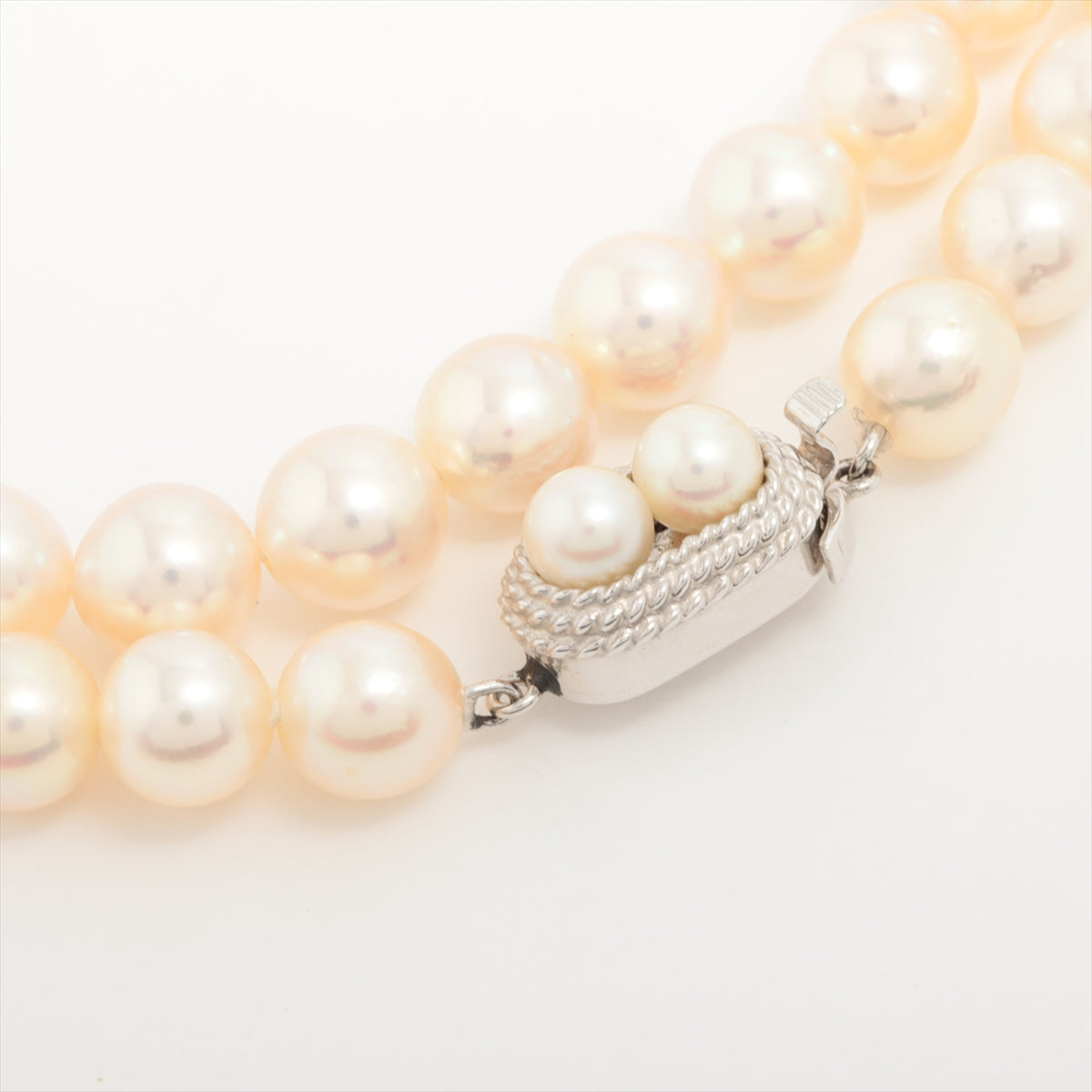 TASAKI Pearl Necklace K14WG Total 37.4g Approx. 7.5mm-8.0mm