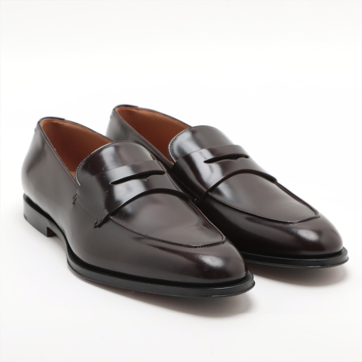 DIOR Leather Loafer 43 Men's Brown ME0322 box There is a bag