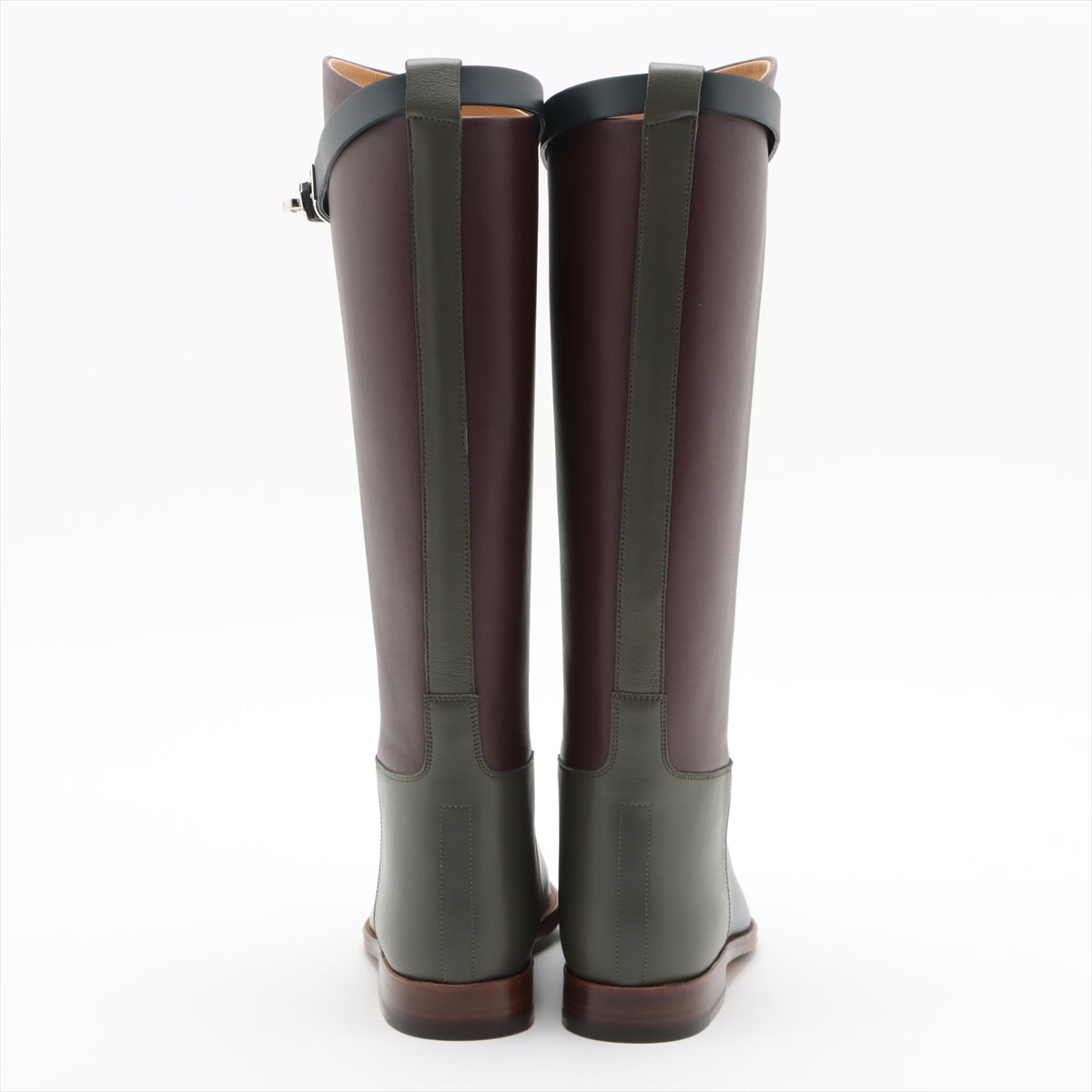 Hermès Leather Long boots 36 Ladies' Multicolor jumping Kelly metal fittings