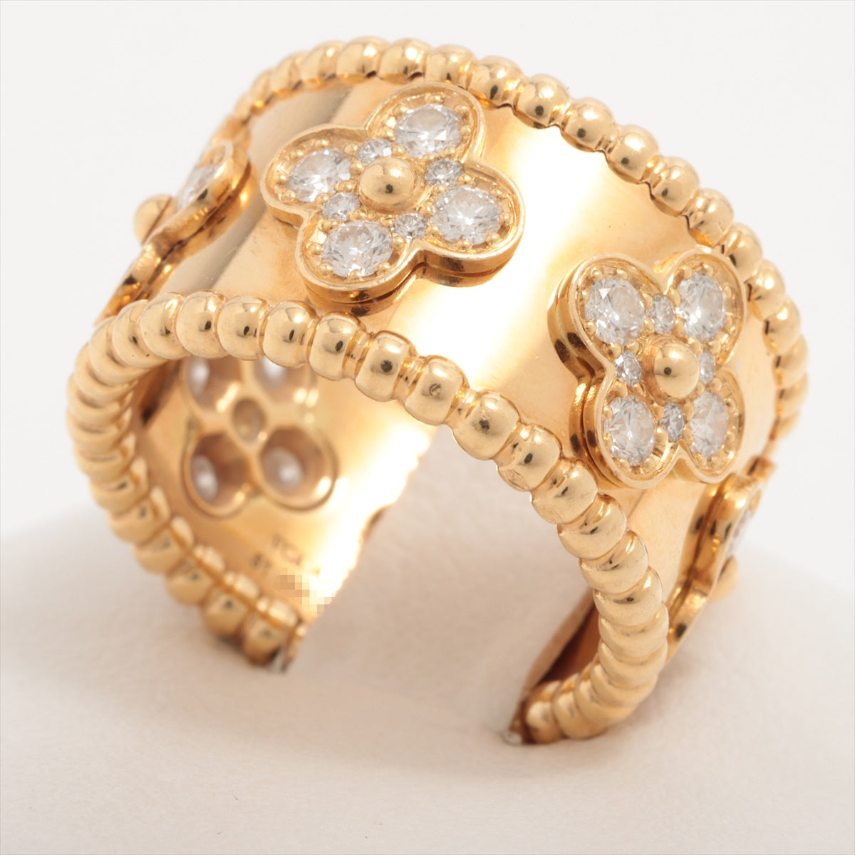 Van Cleef & Arpels PERRELET Clover diamond rings 750(YG) 12.4g 51
