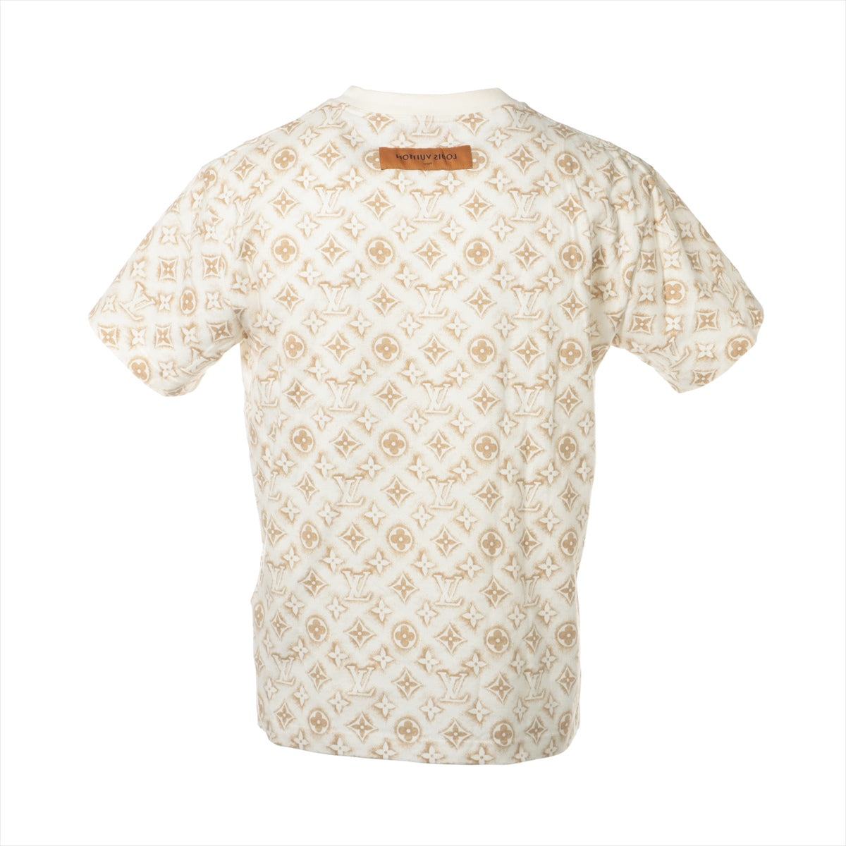 Louis Vuitton 23AW Cotton T-shirt S Men's Beige x white  Monogram INSIDE OUT RM232M