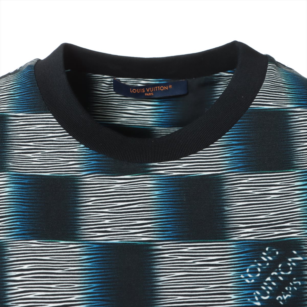Louis Vuitton 24SS Cotton T-shirt L Men's Navy blue  Damier RM241M