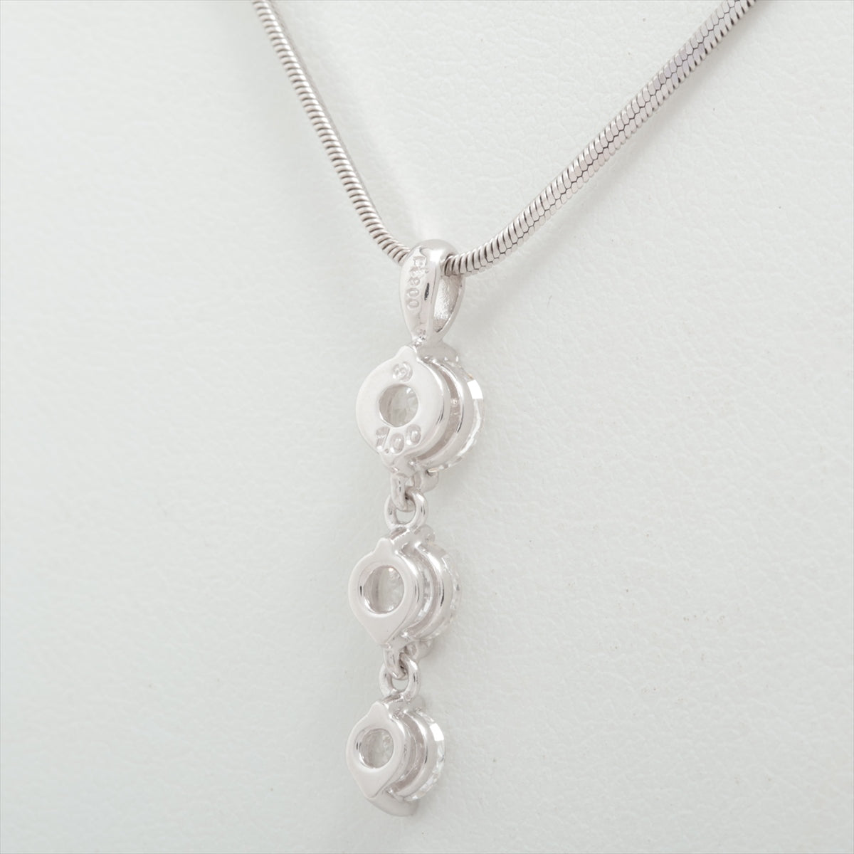 TASAKI diamond Necklace Pt900×Pt850 6.2g 1.00 No chain brand engraved