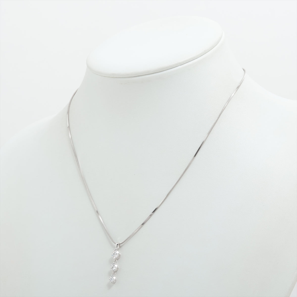 TASAKI diamond Necklace Pt900×Pt850 6.2g 1.00 No chain brand engraved