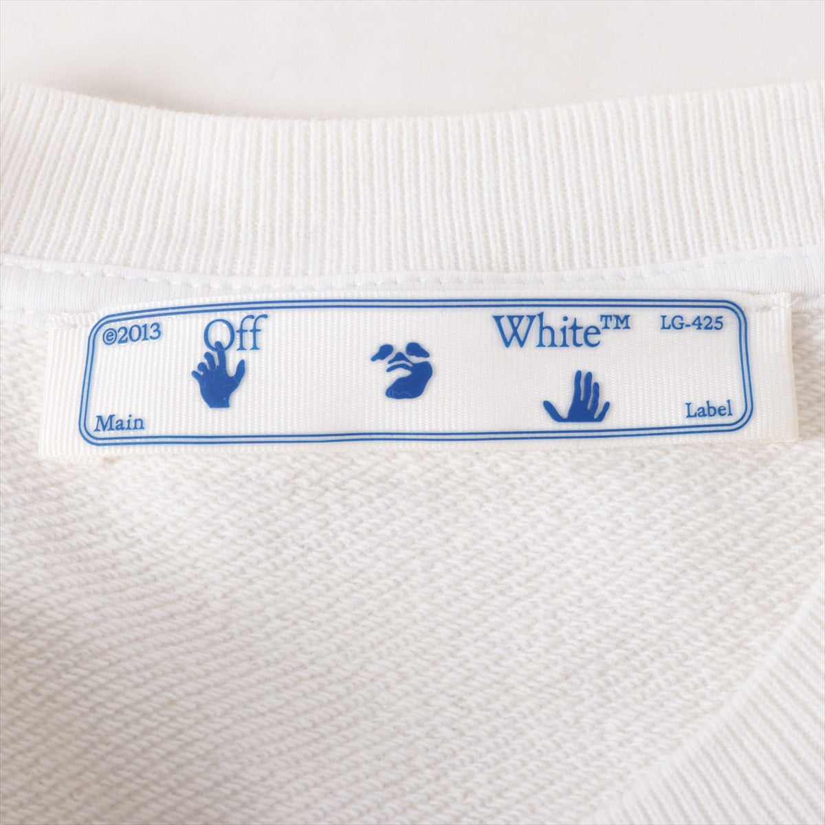 Off-White Cotton Basic knitted fabric L Men's White  OWBA055E20FLE003