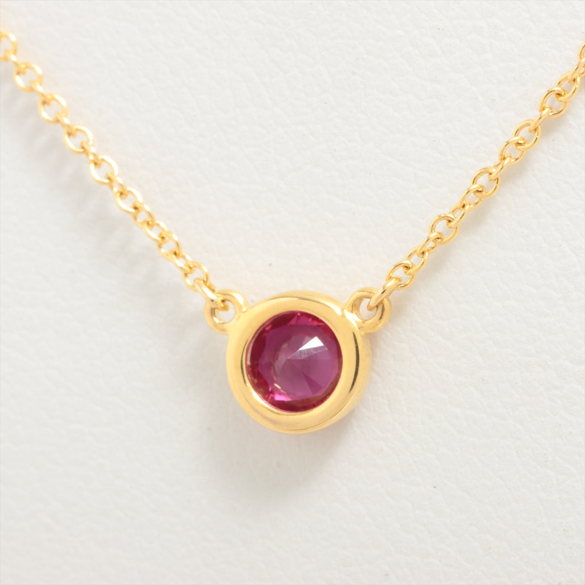 Tiffany Kolor By the Yard Ruby Necklace 750(YG) 2.0g Approximately 5.52 mm in diameter