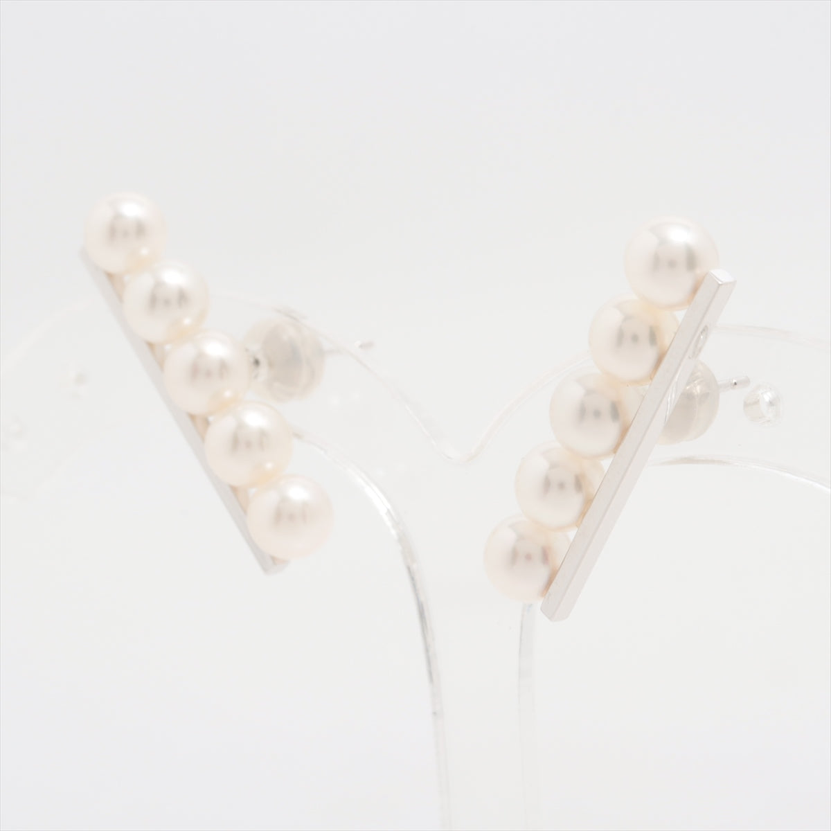 TASAKI Balance Plus Pearl Piercing jewelry 750(WG) 5.0g total Approx. 5.5mm No catch brand engraved  E-3842