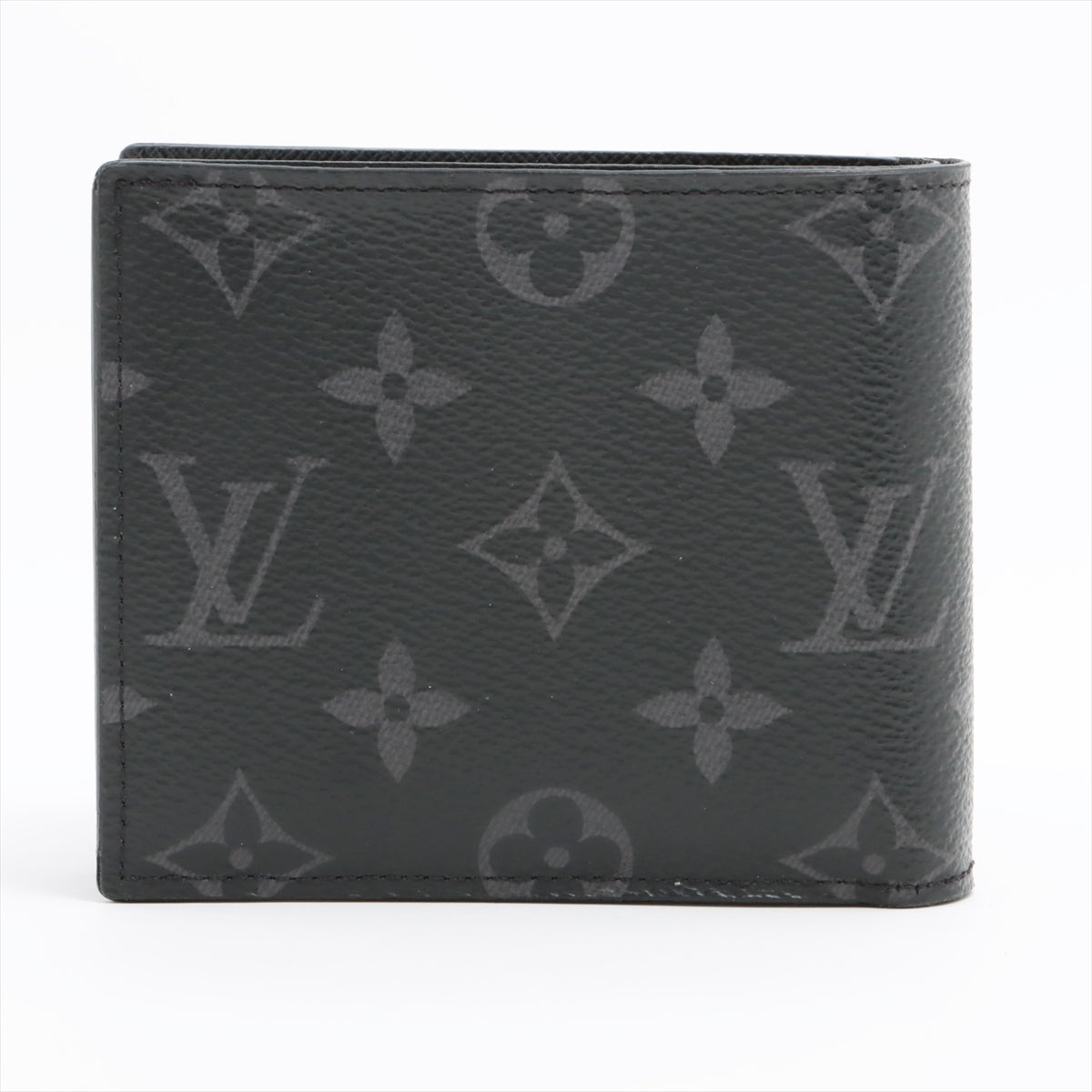 Louis Vuitton Monogram Eclipse Portefeuille Marco NM M62545 Black Compact Wallet