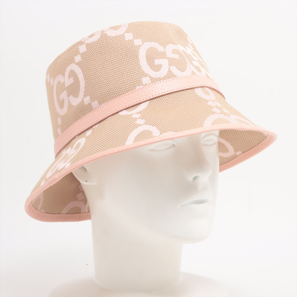 Gucci 730336  GG Bucket Hat M Polyester x cotton x rayon Beige×Pink