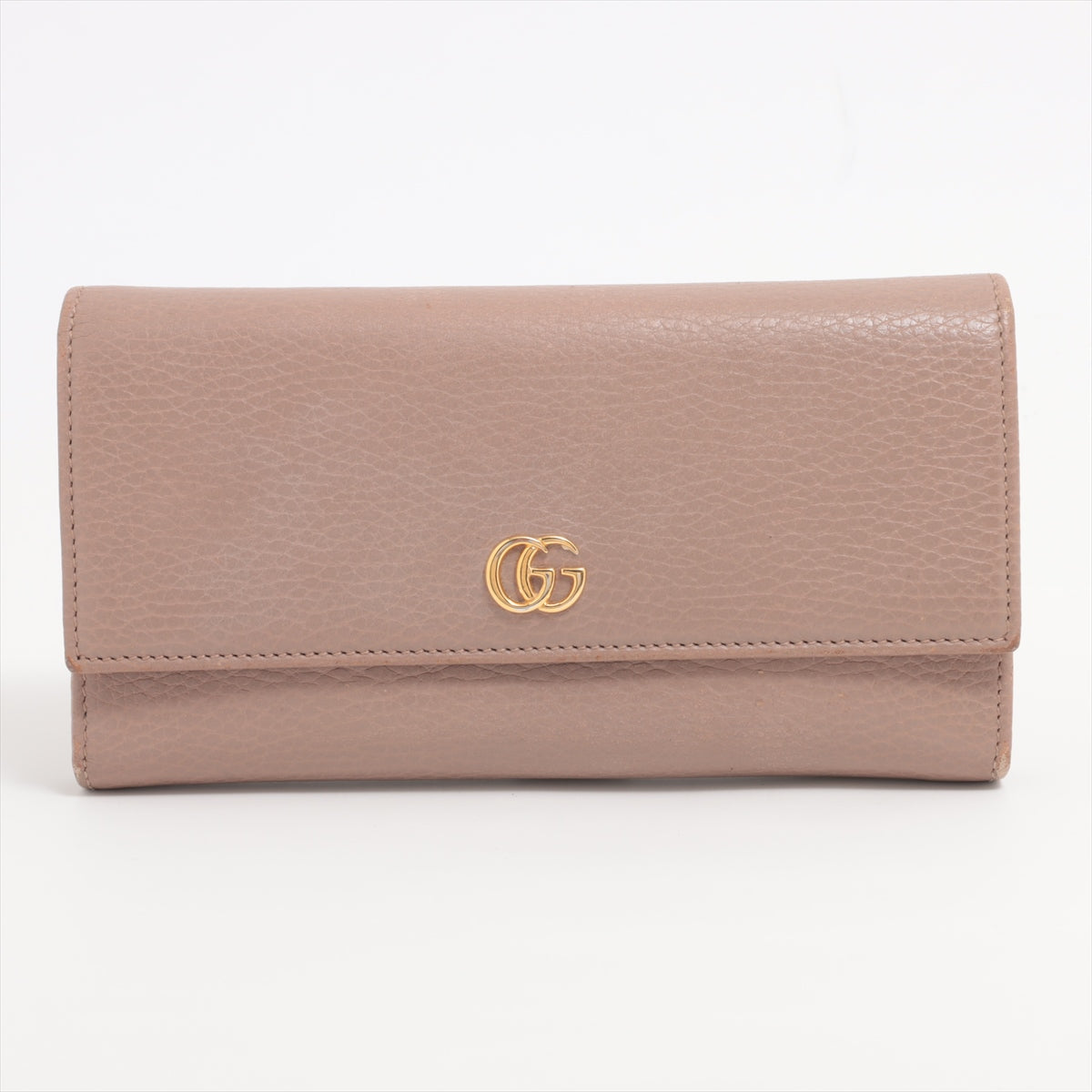 Gucci GG Marmont 456116 Leather Wallet Pink beige