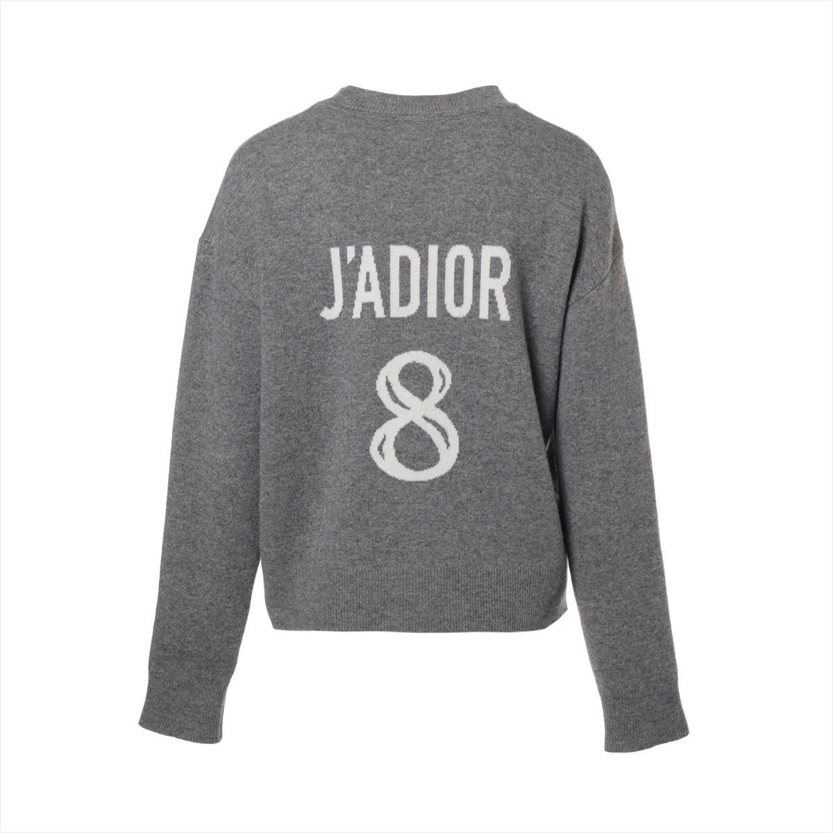 Christian Dior Cashmere x nylon Knit I38 Ladies' Grey  J'ADIOR 8 boxy sweater 924S55AM009