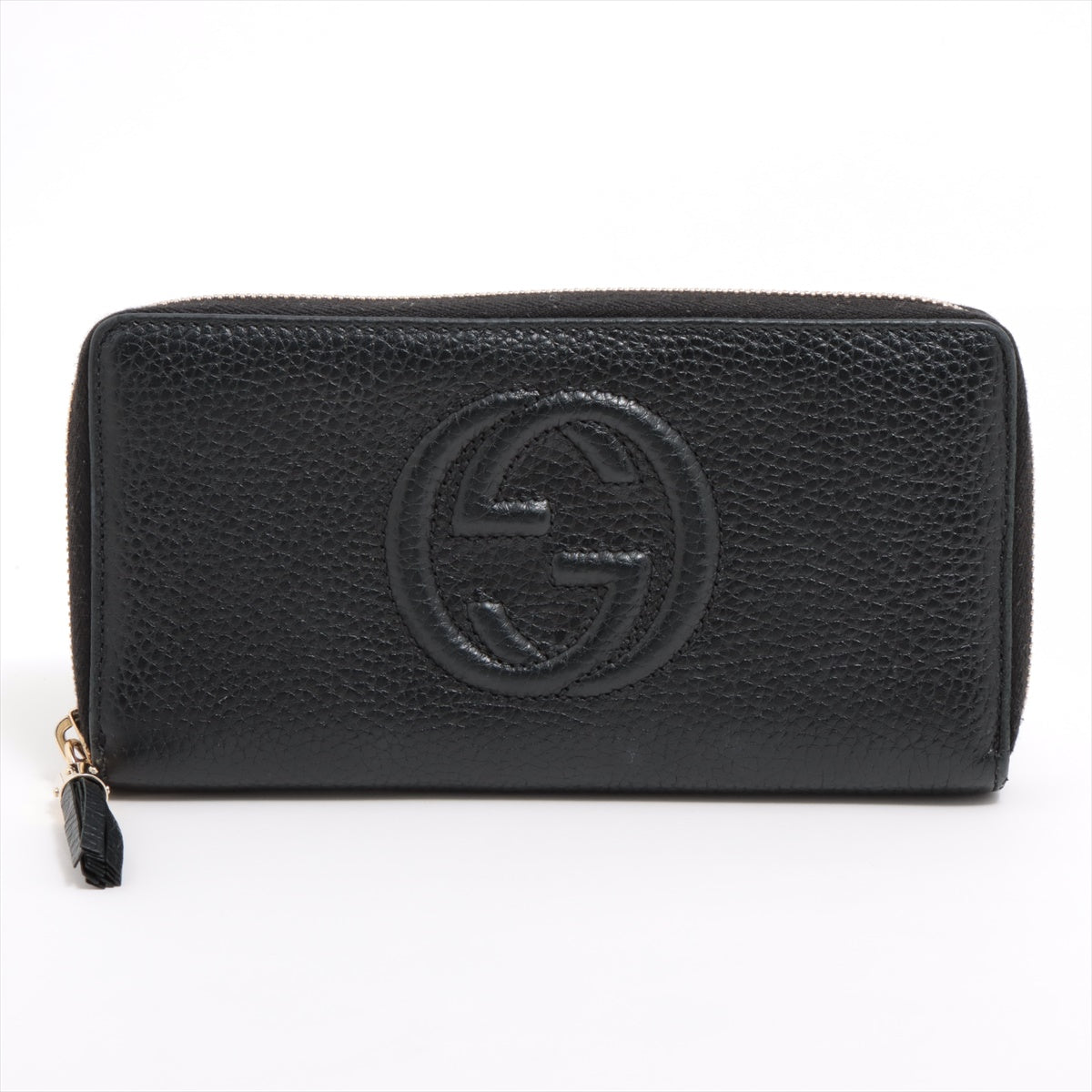 Gucci Soho 598187 Leather Round-Zip-Wallet Black