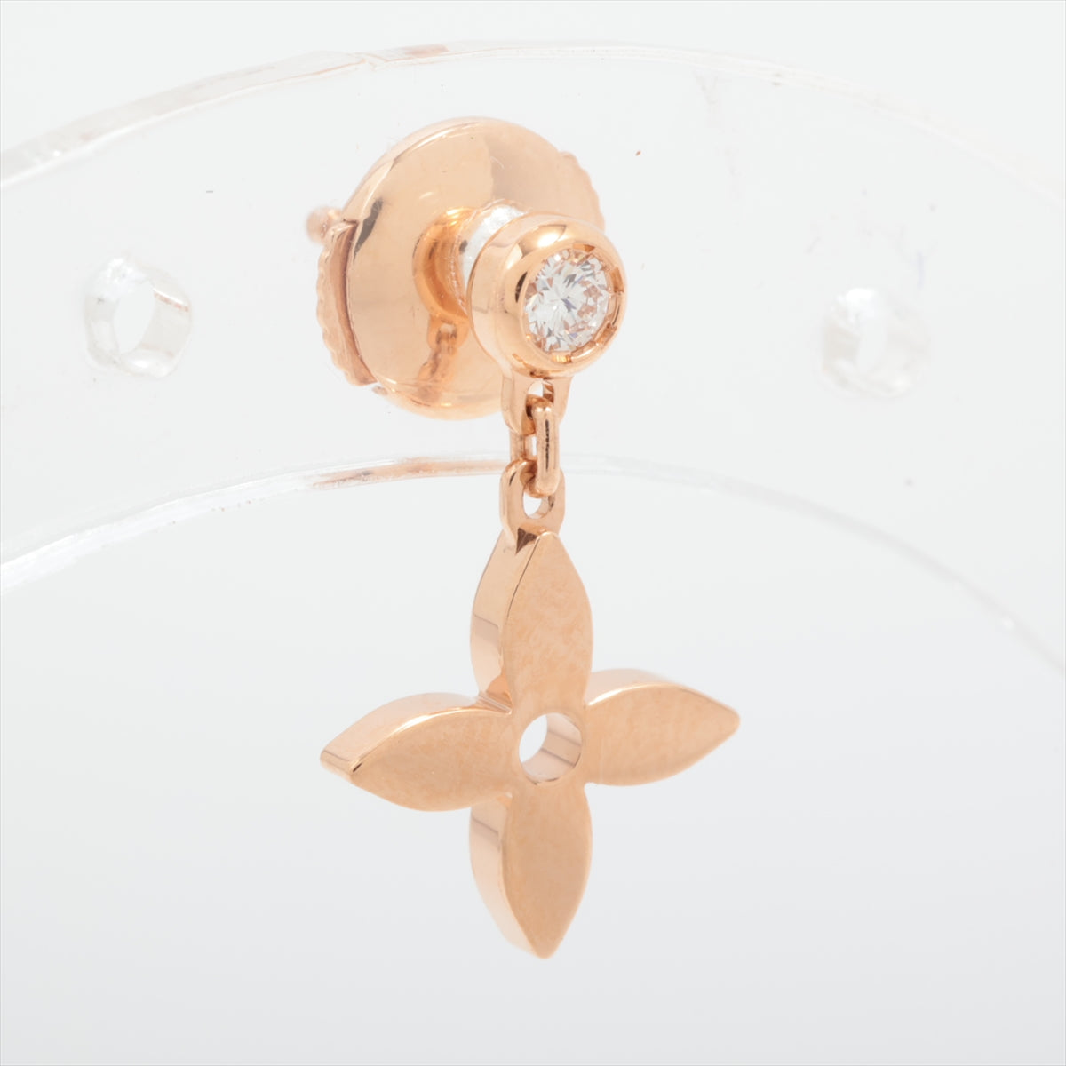 Louis Vuitton Puz Monogram Idylle diamond single earring 750(PG) 1.1g Q96169