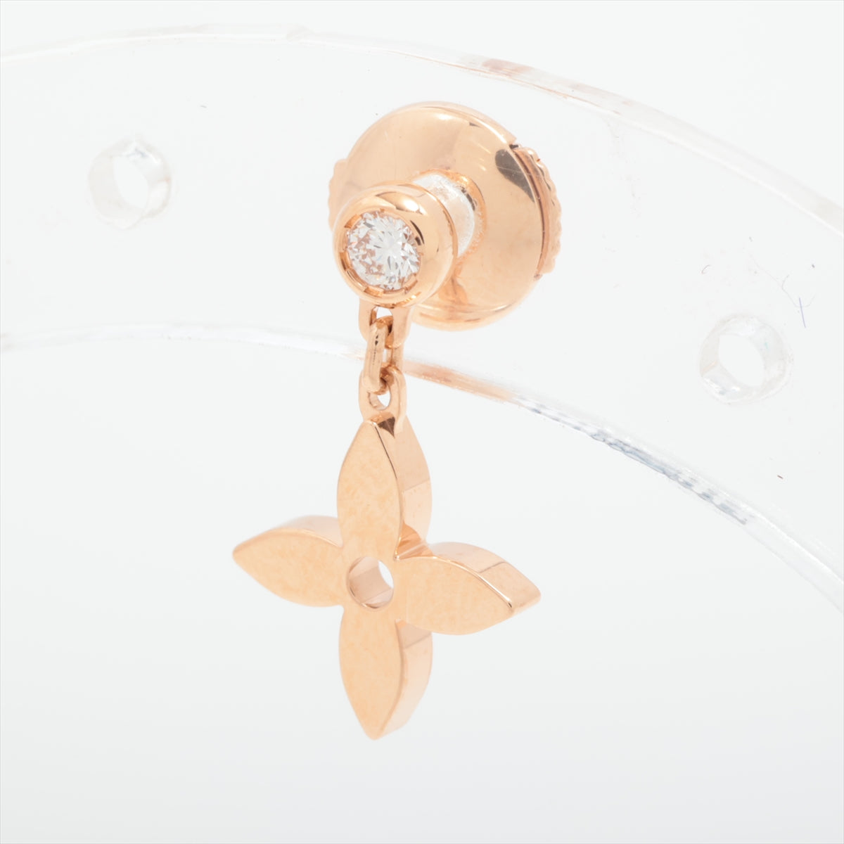 Louis Vuitton Puz Monogram Idylle diamond single earring 750(PG) 1.1g Q96169