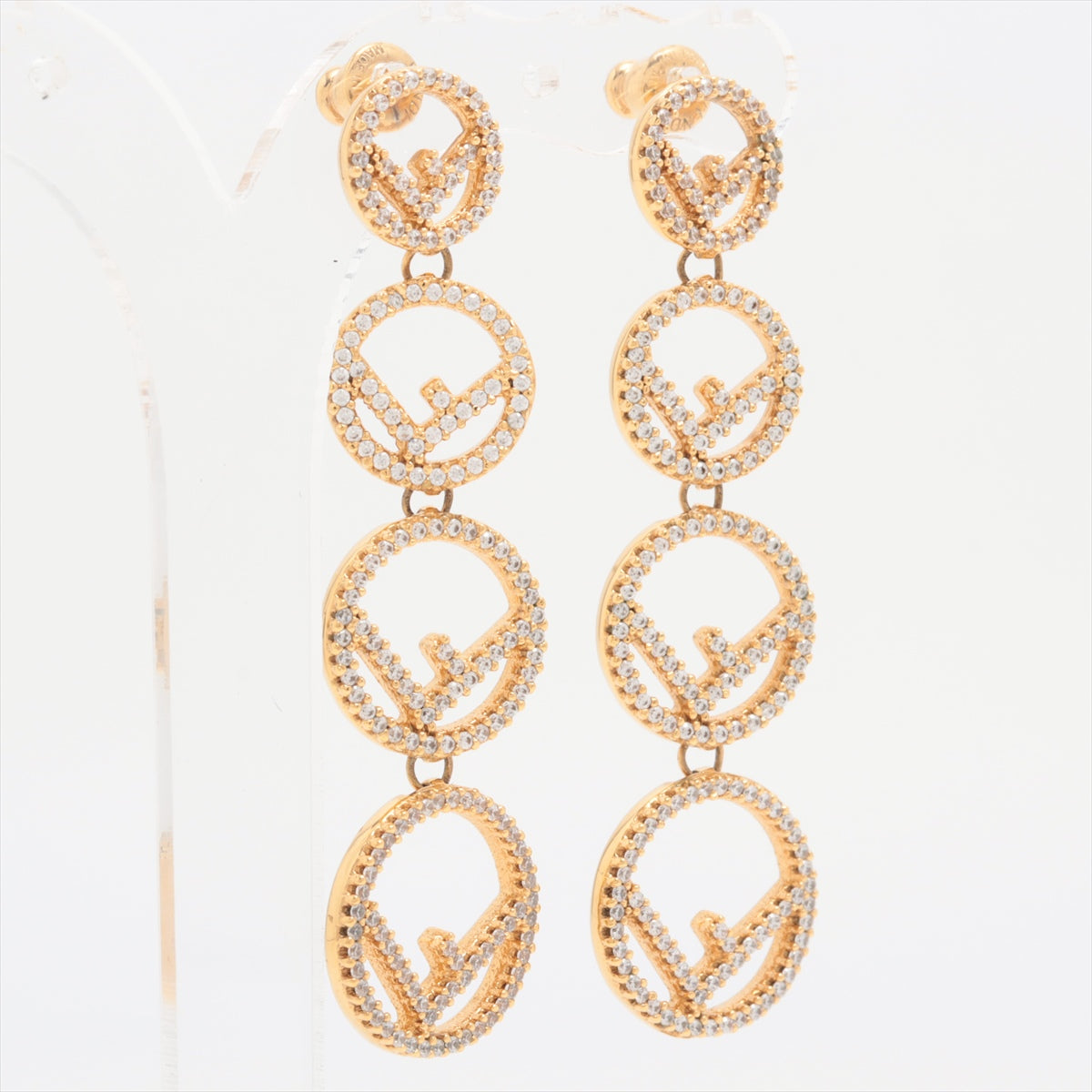 Fendi F is Fendi Piercing jewelry (for both ears) GP×inestone Gold