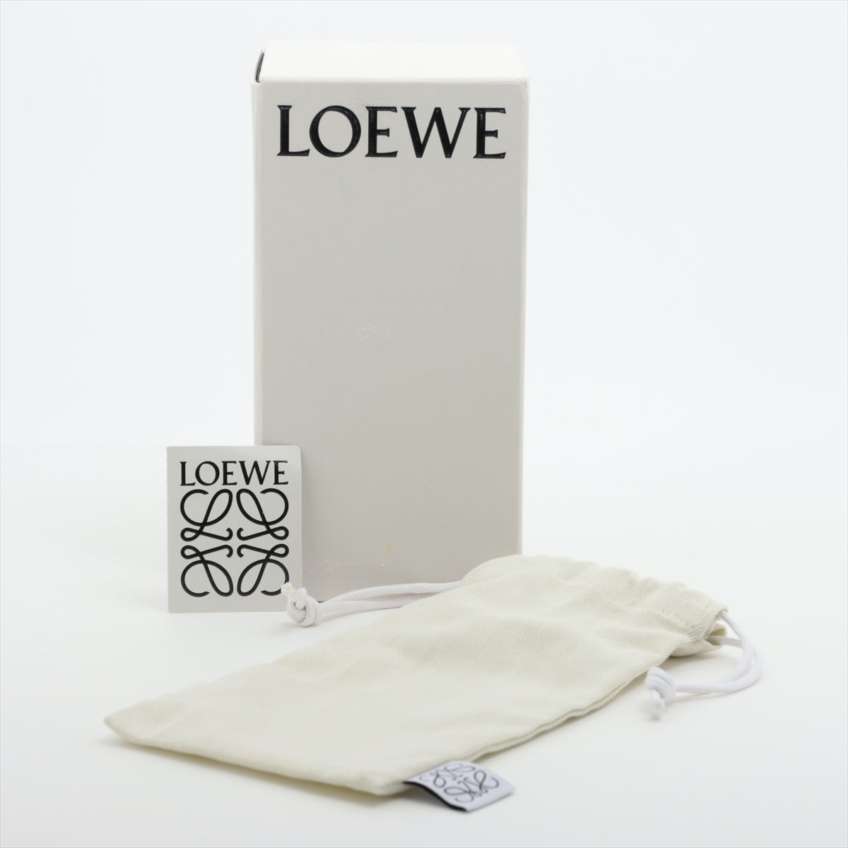 Loewe Charm Felt x Leather White