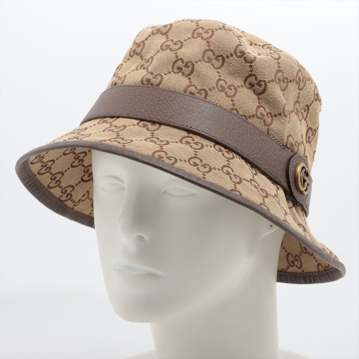 Gucci 576587 GG Canvas Hat L Cotton & polyester Beige