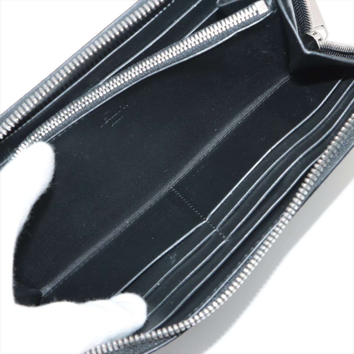 Berluti PVC & leather Round-Zip-Wallet Grey