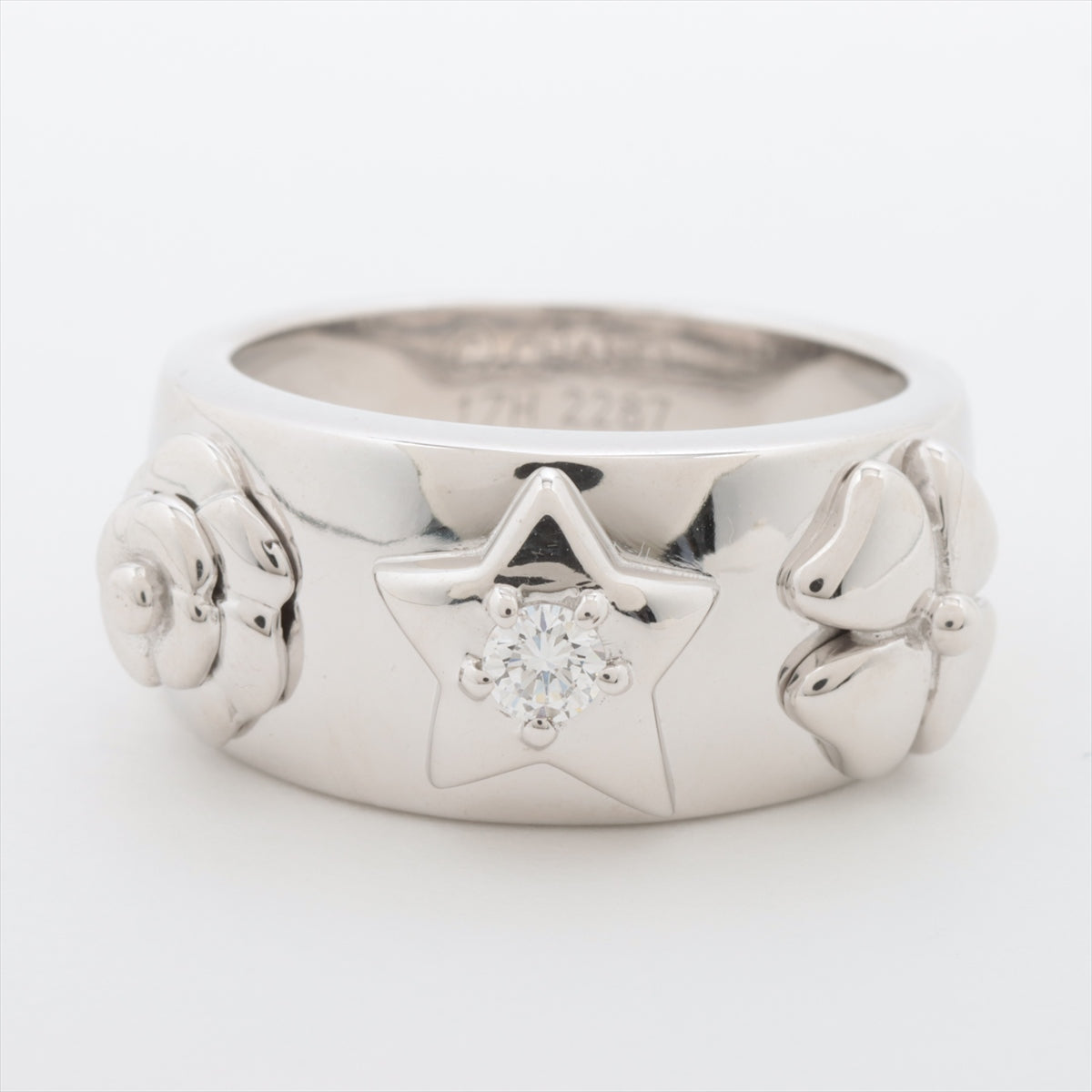 Chanel Three Symbols diamond rings 750(WG) 11.8g