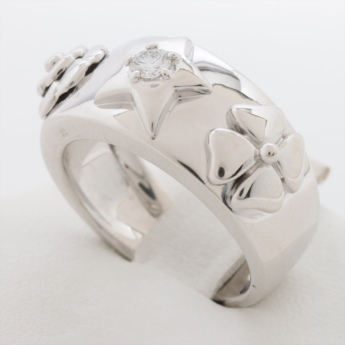 Chanel Three Symbols diamond rings 750(WG) 11.8g