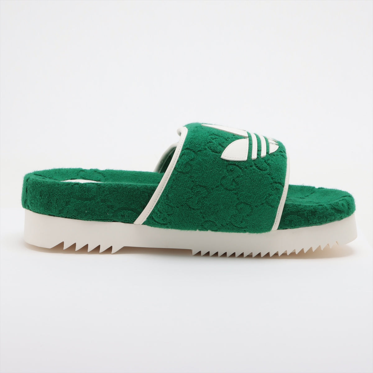Gucci x adidas Cotton & leather Sandals Unknown size Men's Green